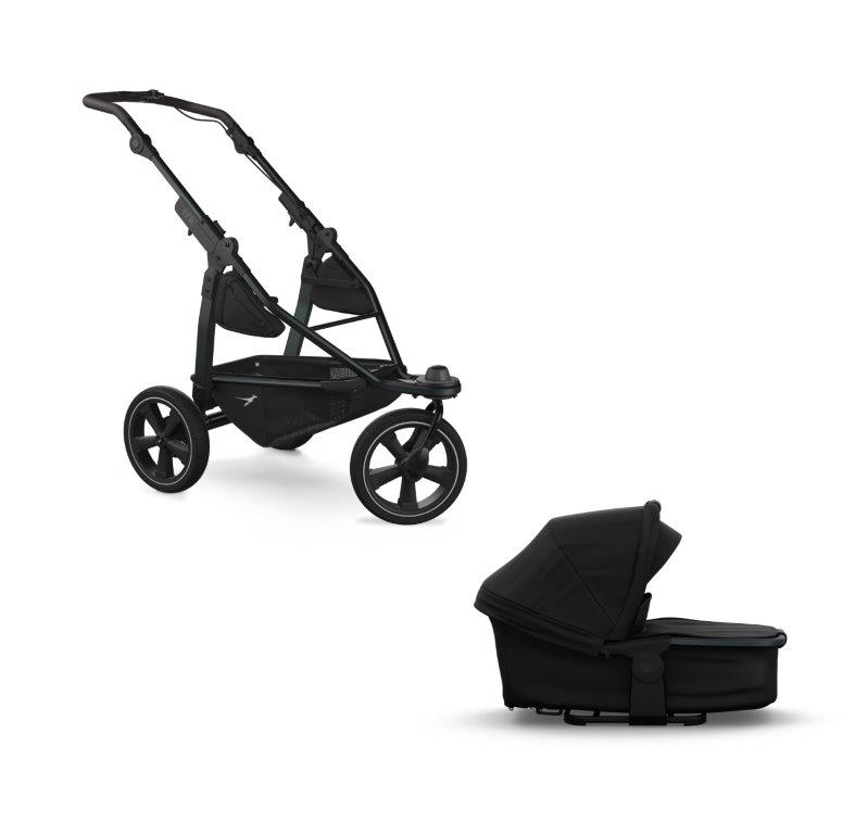 tfk mono2 Kombikinderwagen Schwarz mit Luftkammer Radset
