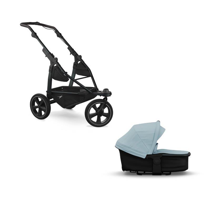 tfk mono2 Kombikinderwagen blau - Doppelfarbe mit Luftkammer Radset