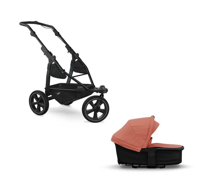 tfk mono2 Kombikinderwagen Lachs mit Luftkammer Radset