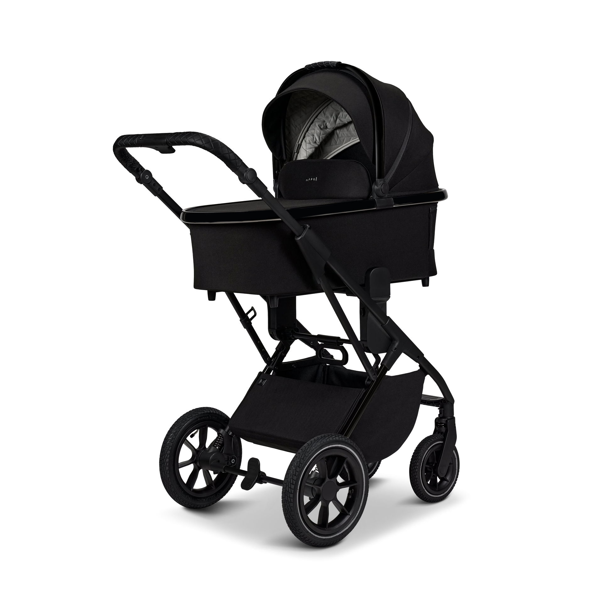Moon Kinderwagen Più - onyx / chrome