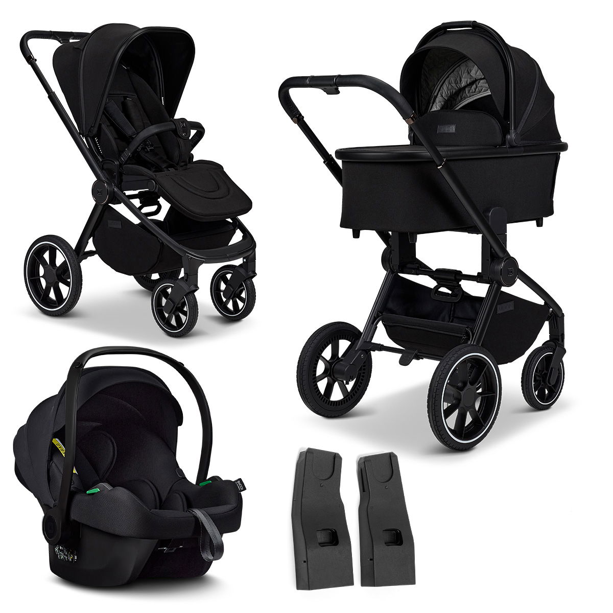 Moon ReSea+ Kombikinderwagen Set mit Adapter und Cosmo Babyschale - onyx