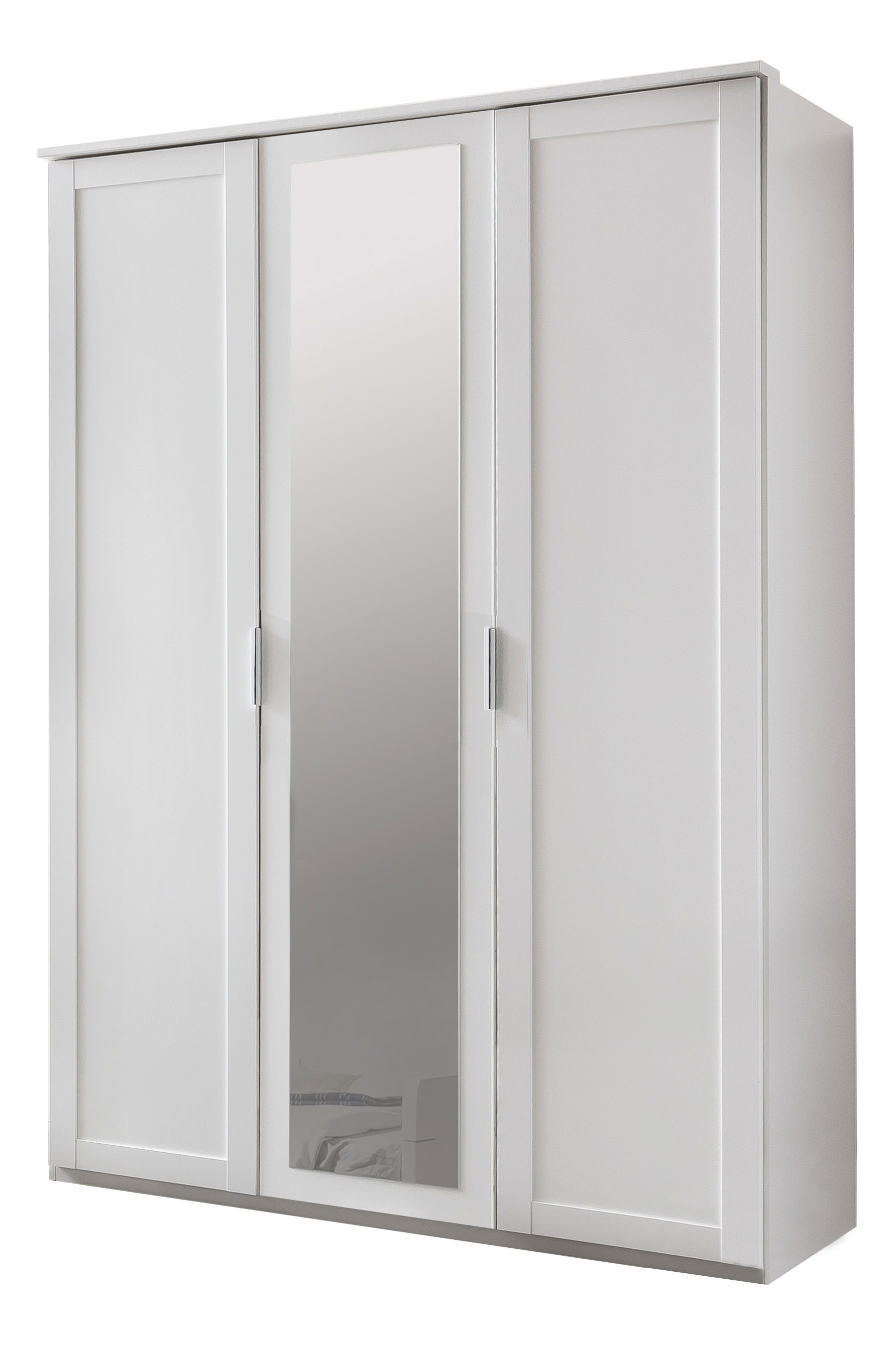 Wimex Nadja Drehtürenschrank 135 CM & Spiegel Weiss