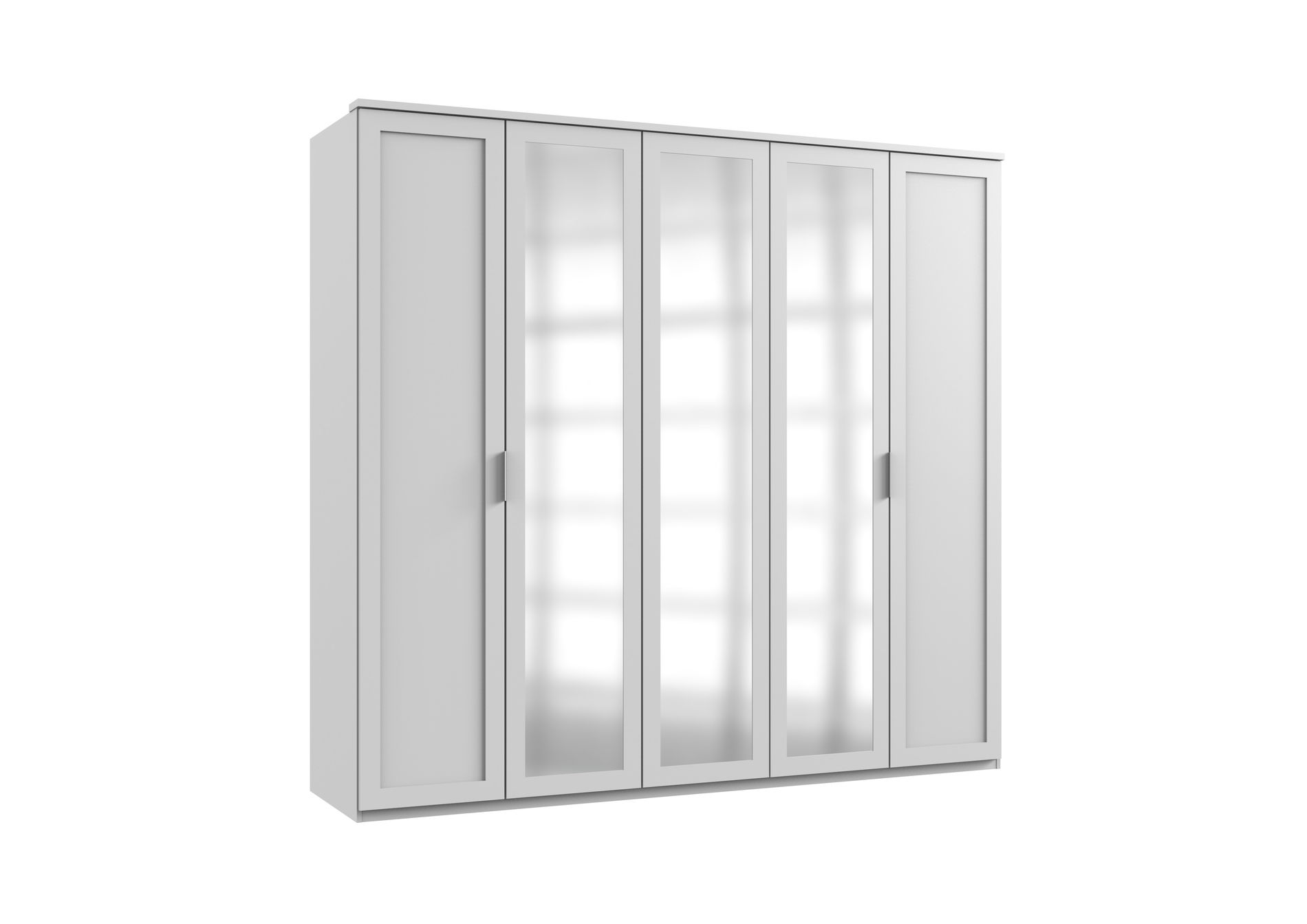 Wimex Nadja Drehtürenschrank 225CM & 3 Spiegel Weiss