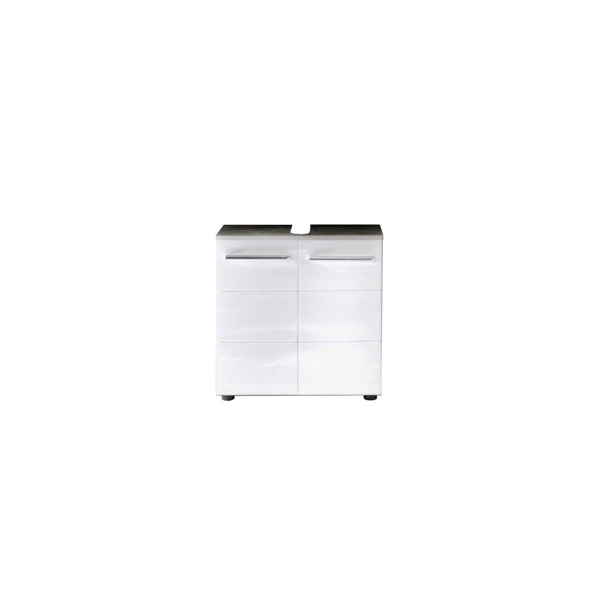Nano Waschbeckenunterschrank Beton / trendteam Stone Weiß