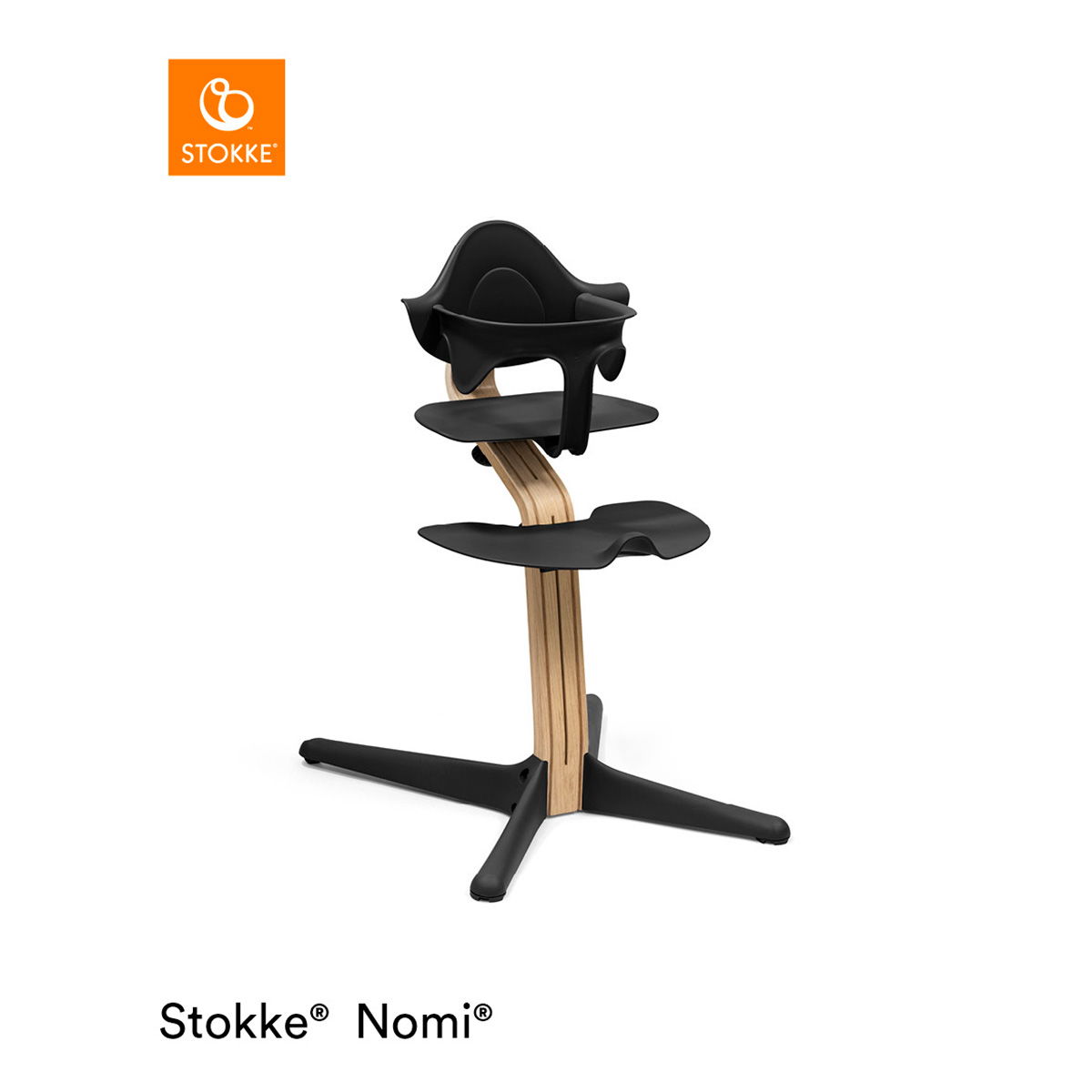 Stokke® Nomi® Stuhl GRATIS mit Baby Set Oak Black