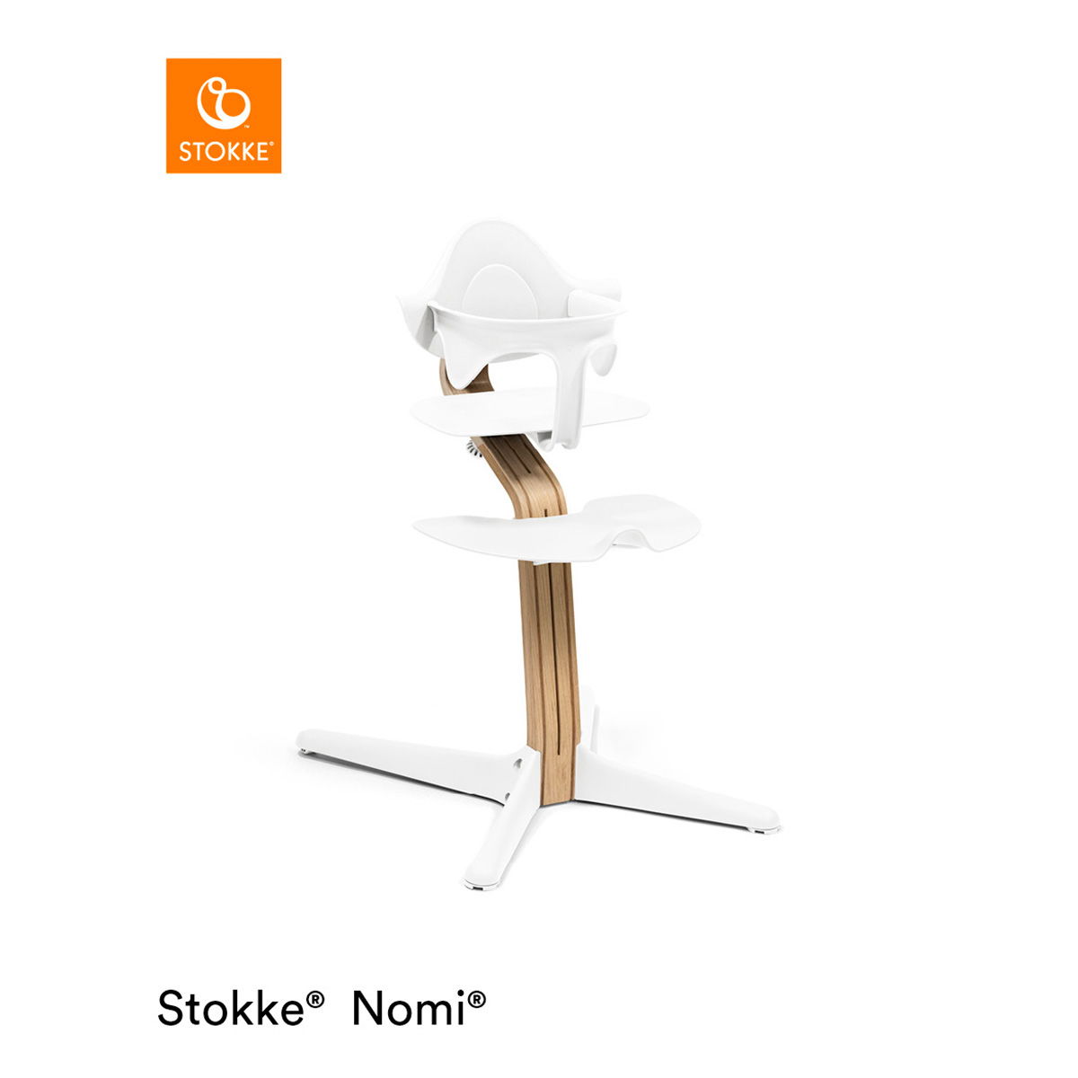 Stokke® Nomi® Stuhl mit Baby Set Oak White