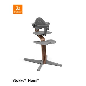 Stokke® Nomi® Stuhl mit Baby Set Walnut Grey