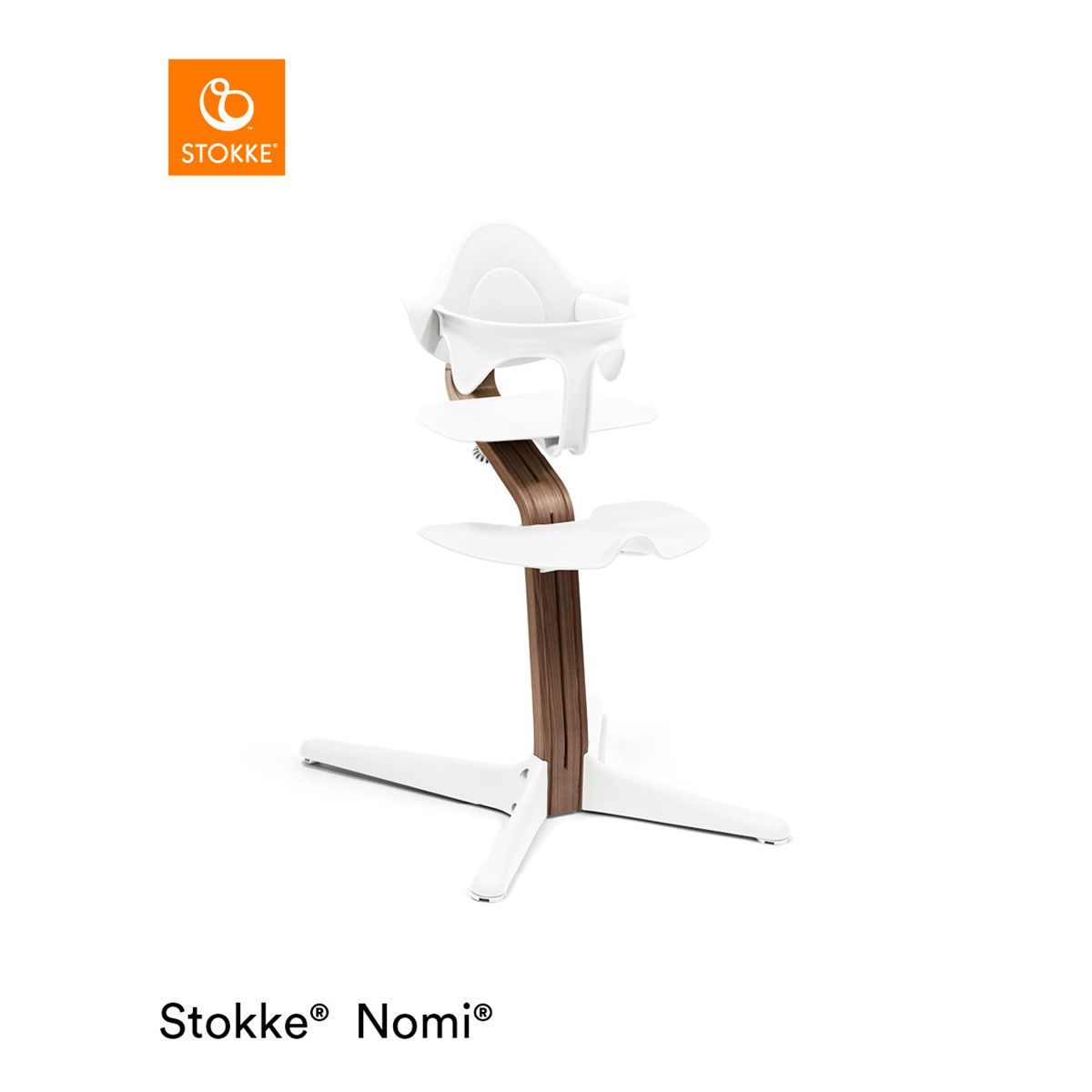 Stokke® Nomi® Stuhl GRATIS mit Baby Set Walnut White