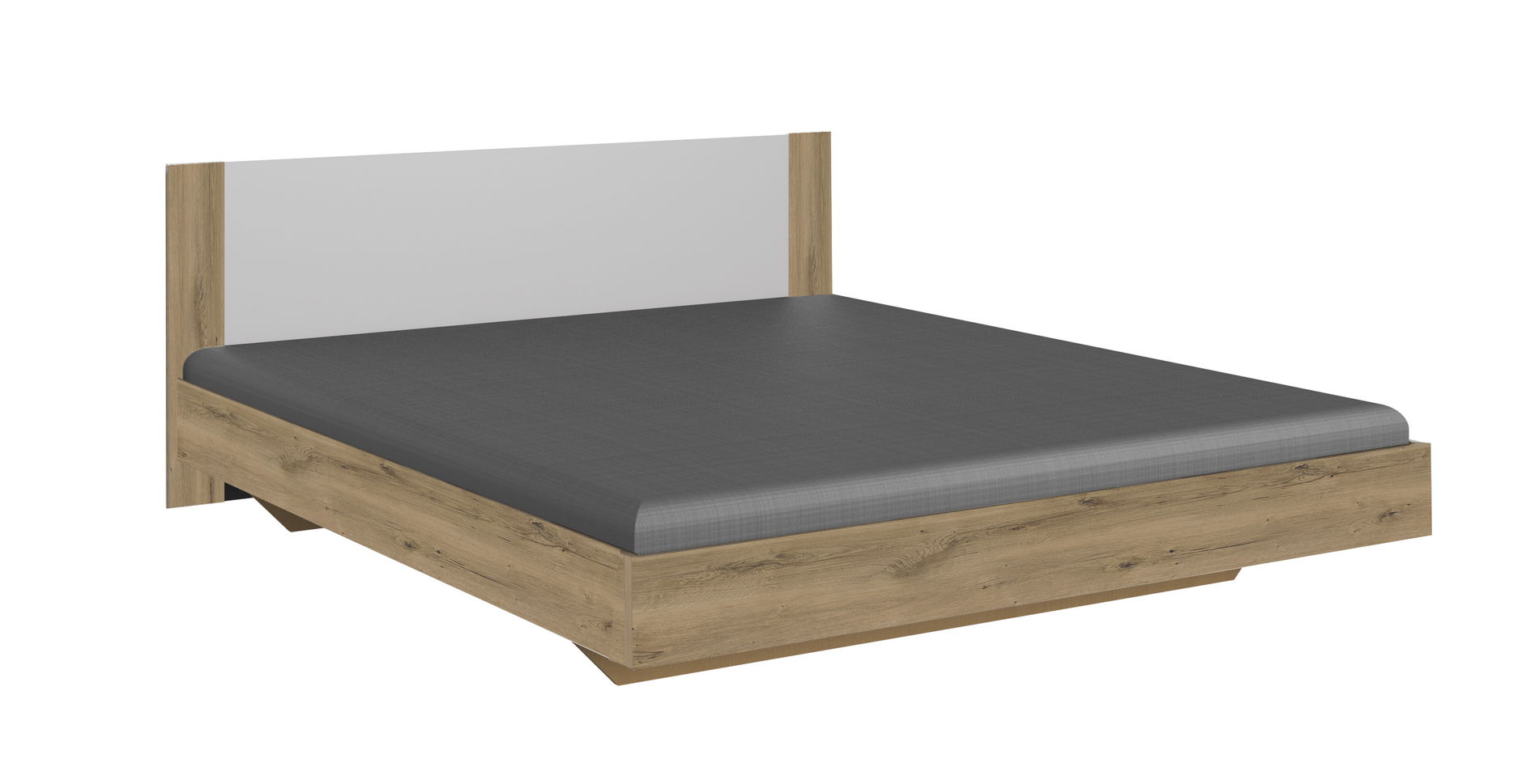 Wimex Nora Futonbett 140 x 200 cm Plankeneiche-Nachbildung/Weiß