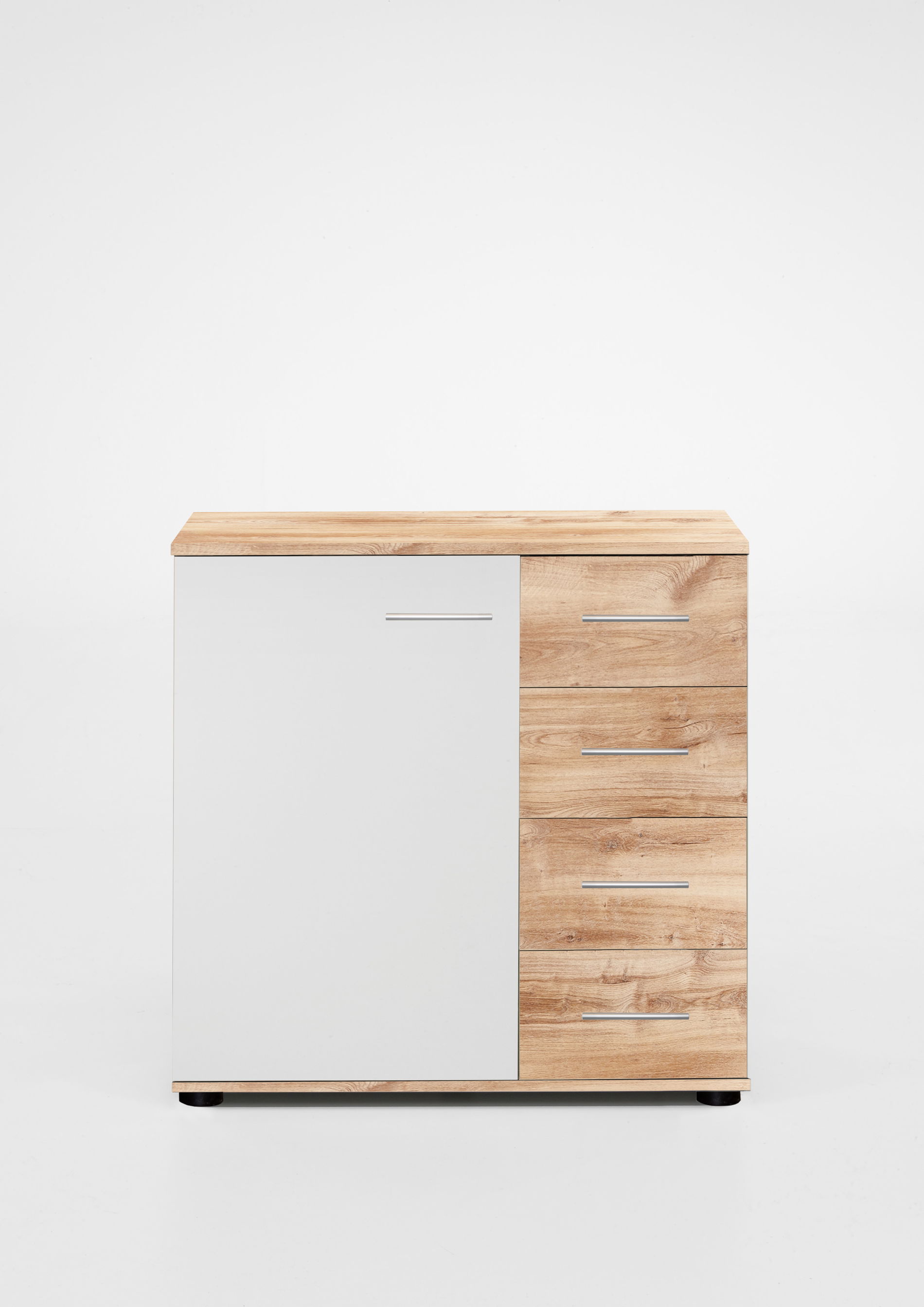 Wimex Nora Kombikommode 1T 4S Plankeneiche-Nachbildung/Weiß