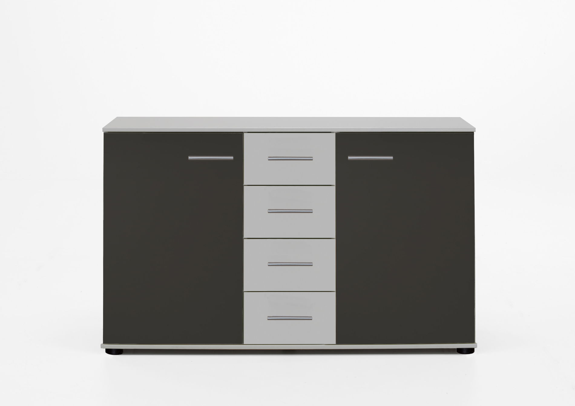 Wimex Nora Kombikommode 2T 4S Weiß/Grafit