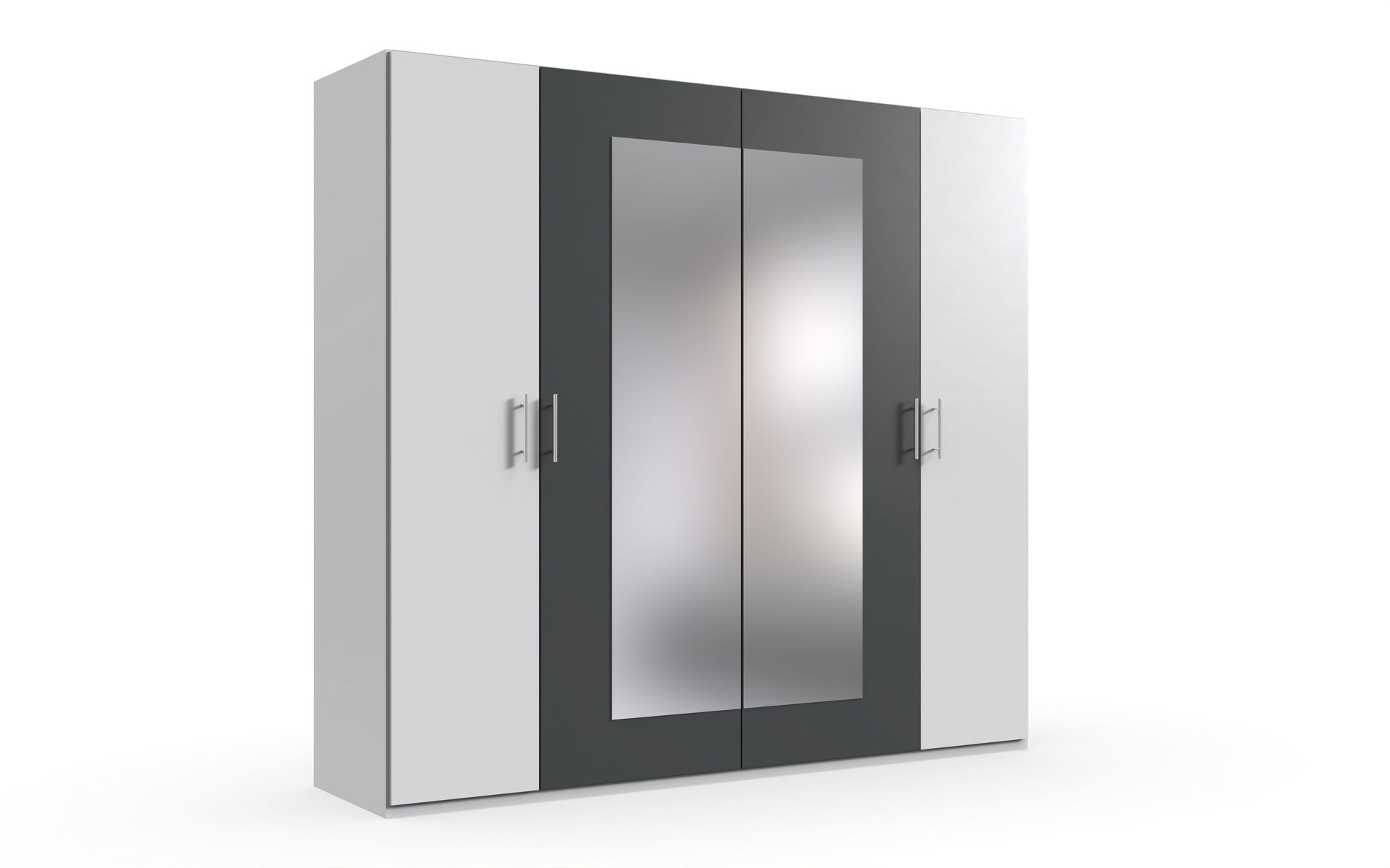 Wimex Nora Kleiderschrank 225 cm Weiß/Grafit