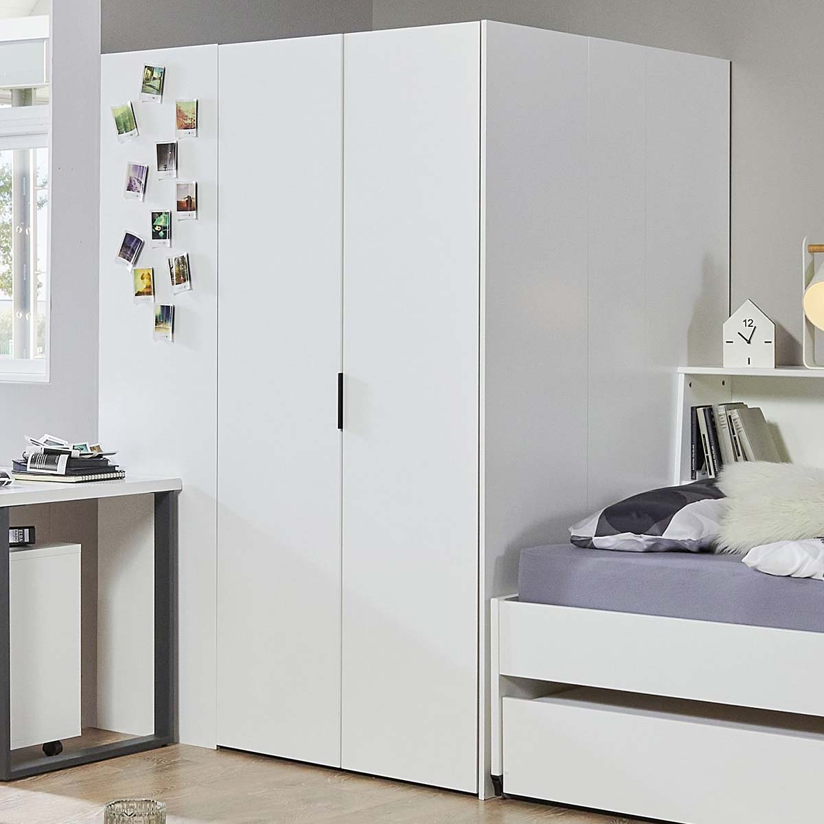 Wimex Norderney Eckschrank begehbar 90 cm Weiß