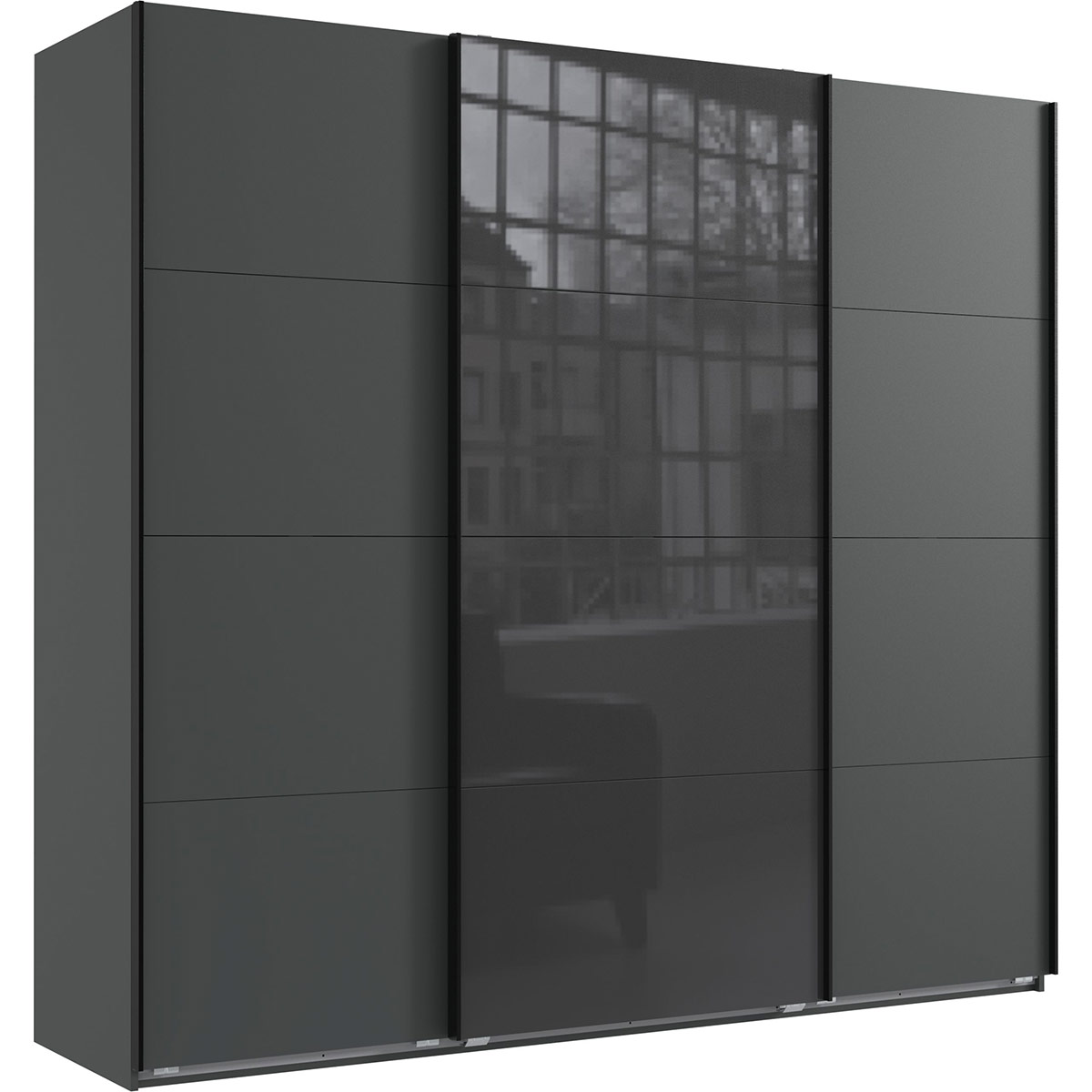 Wimex Norderstedt Schwebetürenschrank 225x208 cm Graphit