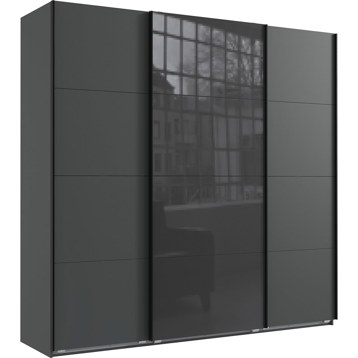 Wimex Norderstedt Schwebetürenschrank 225x236 cm Graphit