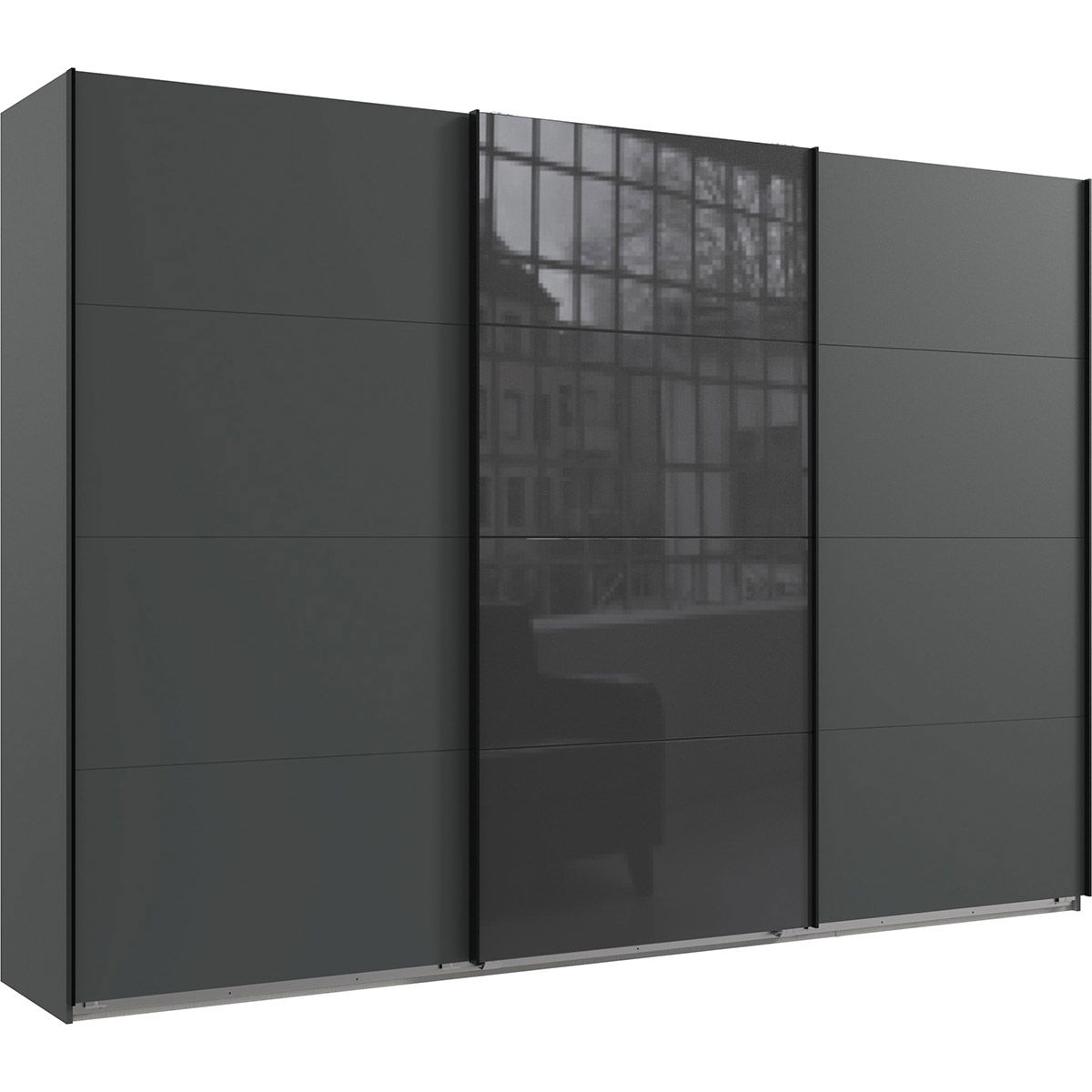 Wimex Norderstedt Schwebetürenschrank 313x236 cm Graphit