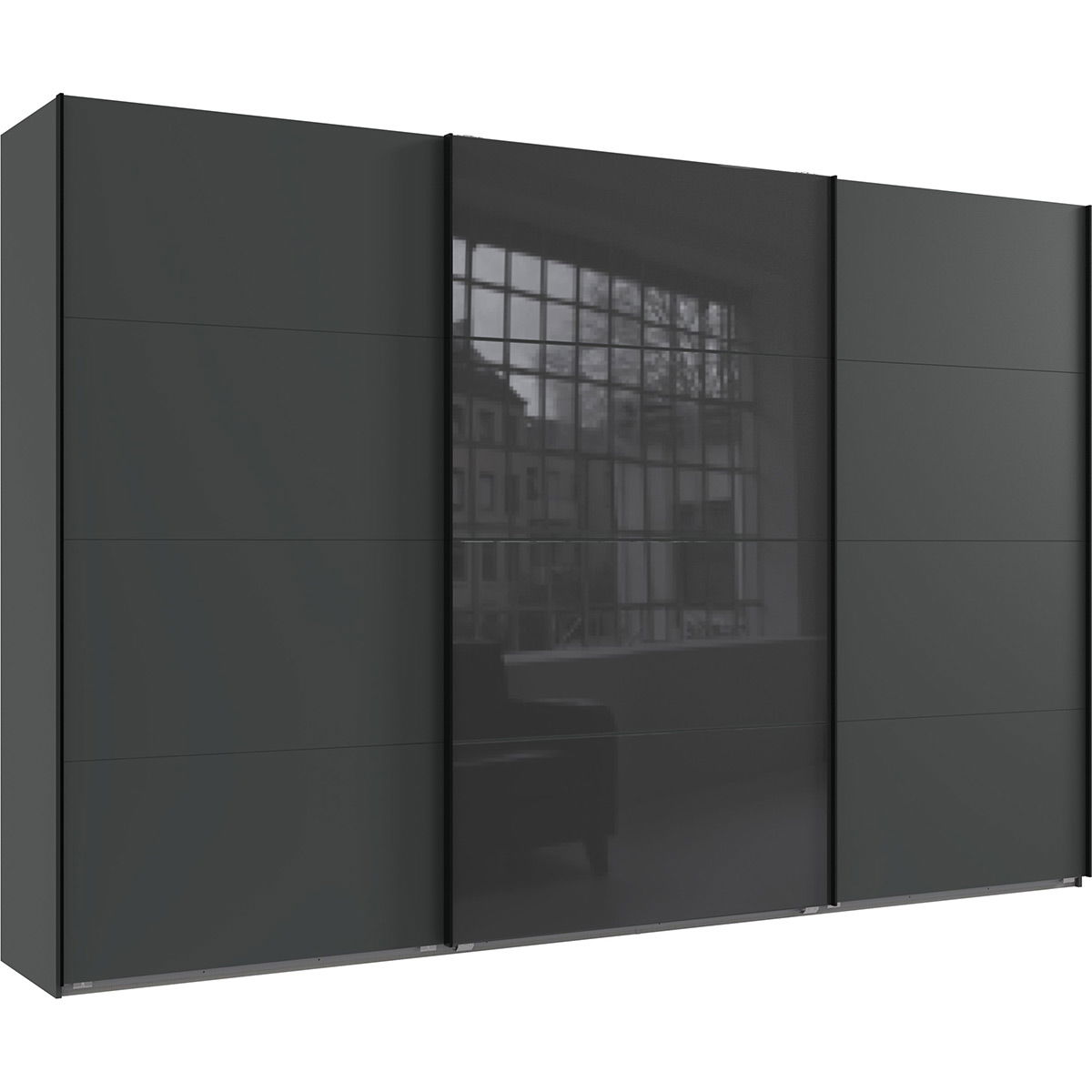 Wimex Norderstedt Schwebetürenschrank 360x236 cm Graphit