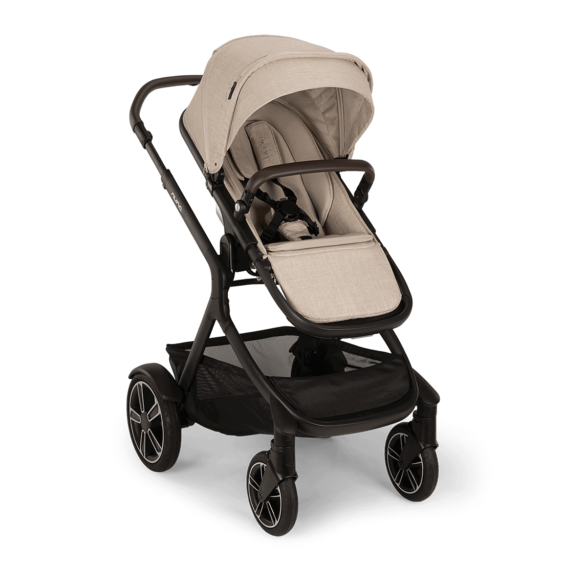 Nuna DEMI next Kinderwagen mit magnetischem Verschluss inkl. Adapter und Regenverdeck Biscotti