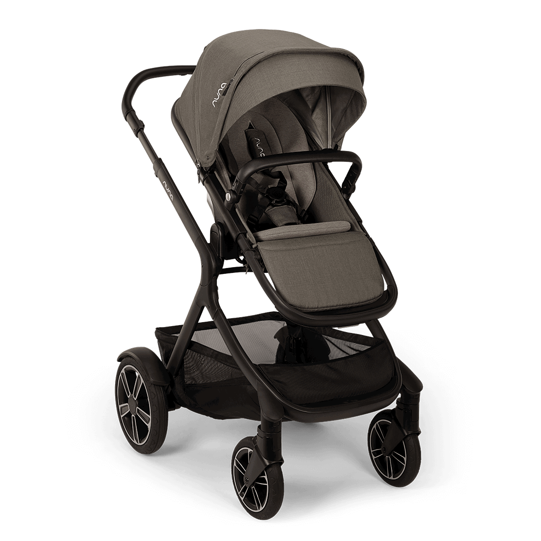 Nuna DEMI next Kinderwagen mit magnetischem Verschluss inkl. Adapter und Regenverdeck Granite