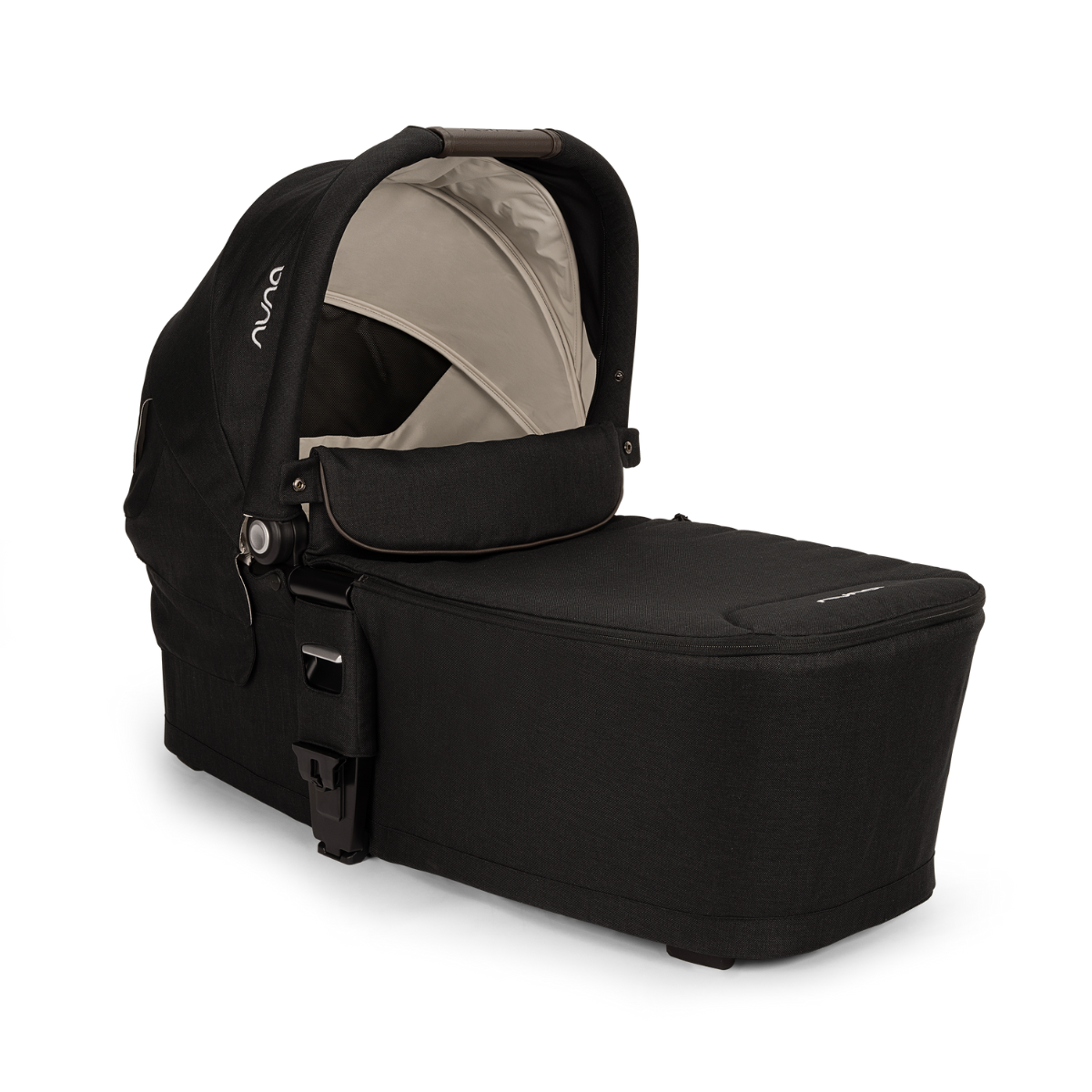 Nuna MIXX next Babywanne inkl. Regenverdeck & braunem Ledergriff Caviar
