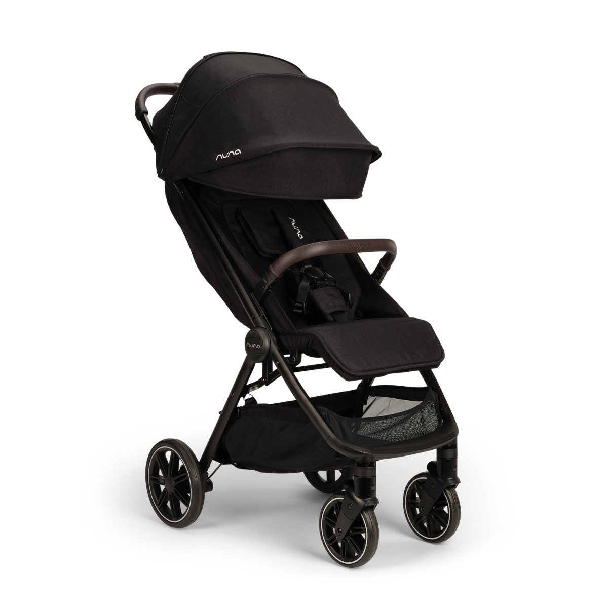 Nuna TRVL lx Kompakt-Buggy inkl. Regenverdeck und Transporttasche Caviar