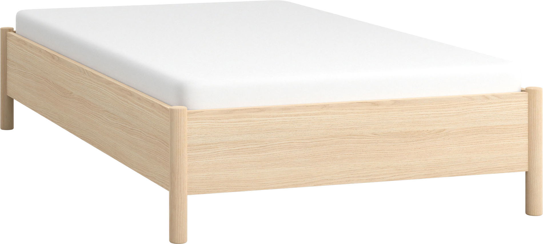 Vox OMM - Bett ohne Kopfteil mit Holzlatten 120x200cm / Eiche hell