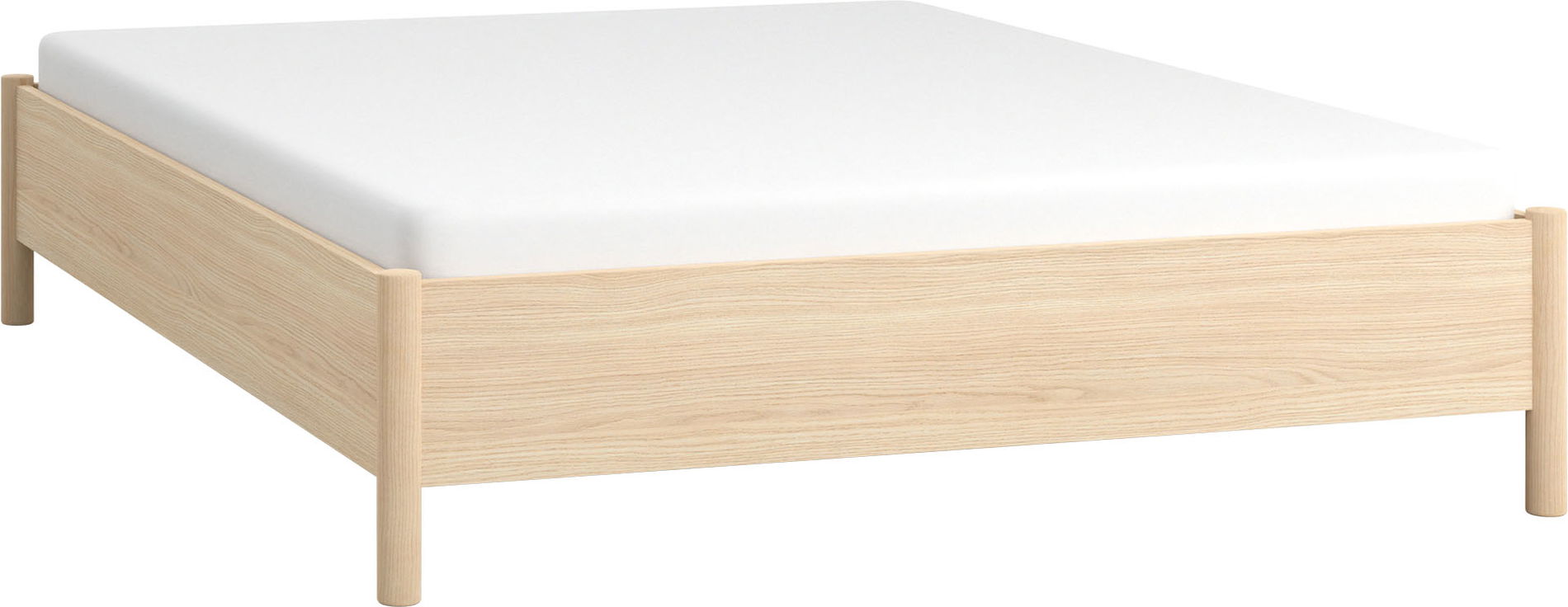VOX OMM - Bett ohne Kopfteil mit Holzlatten 160x200cm / Eiche hell