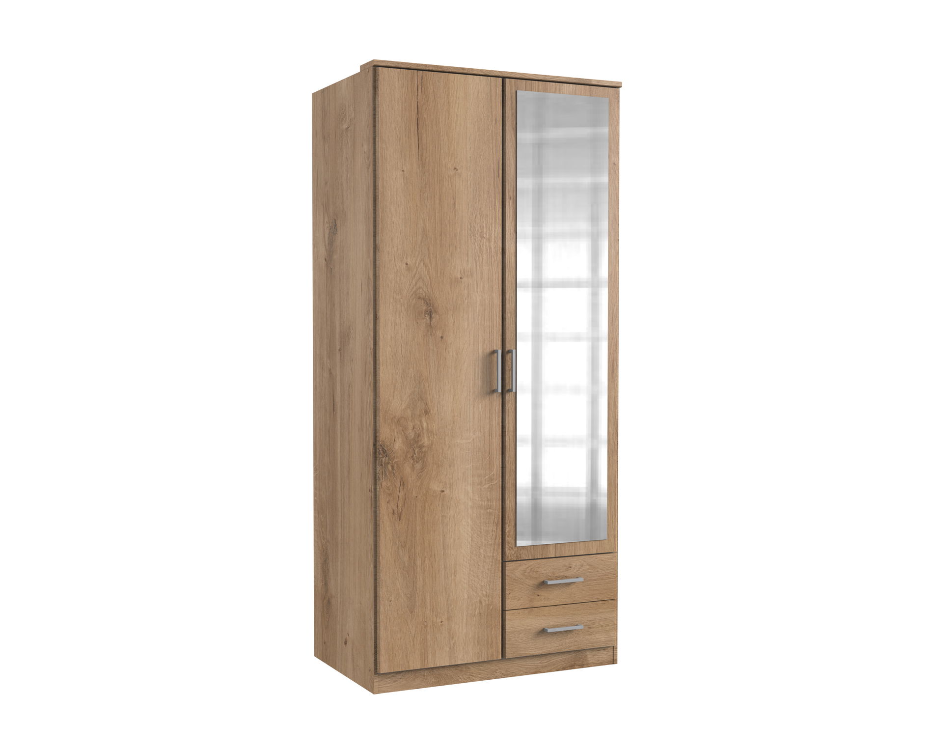 Wimex Osaka Kleiderschrank 2T 2S Plankeneiche-Nachbildung