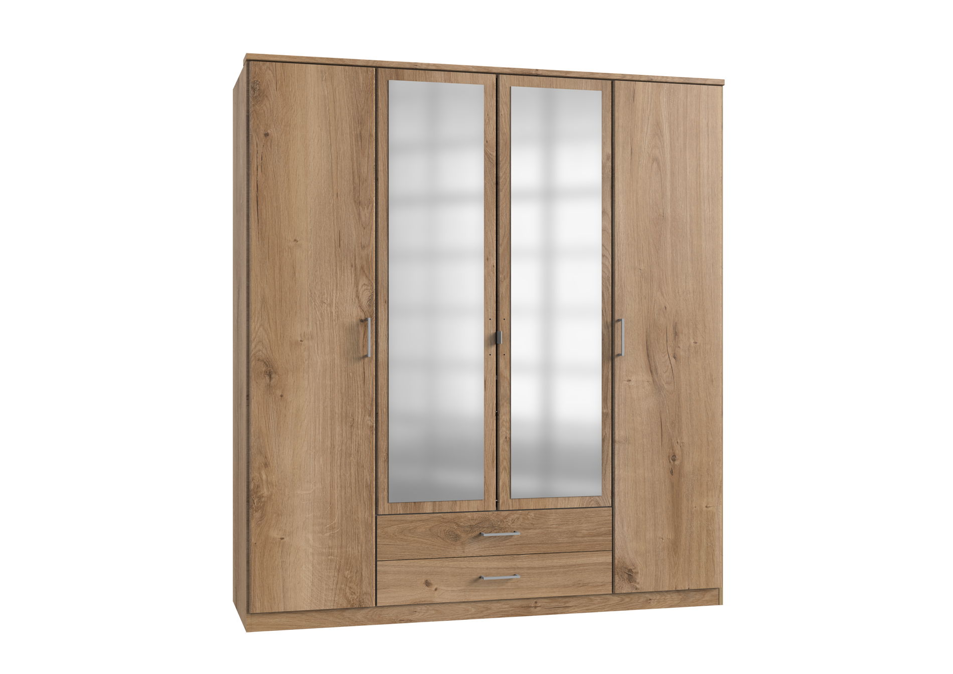 Wimex Osaka Kleiderschrank 4T 2S Plankeneiche-Nachbildung