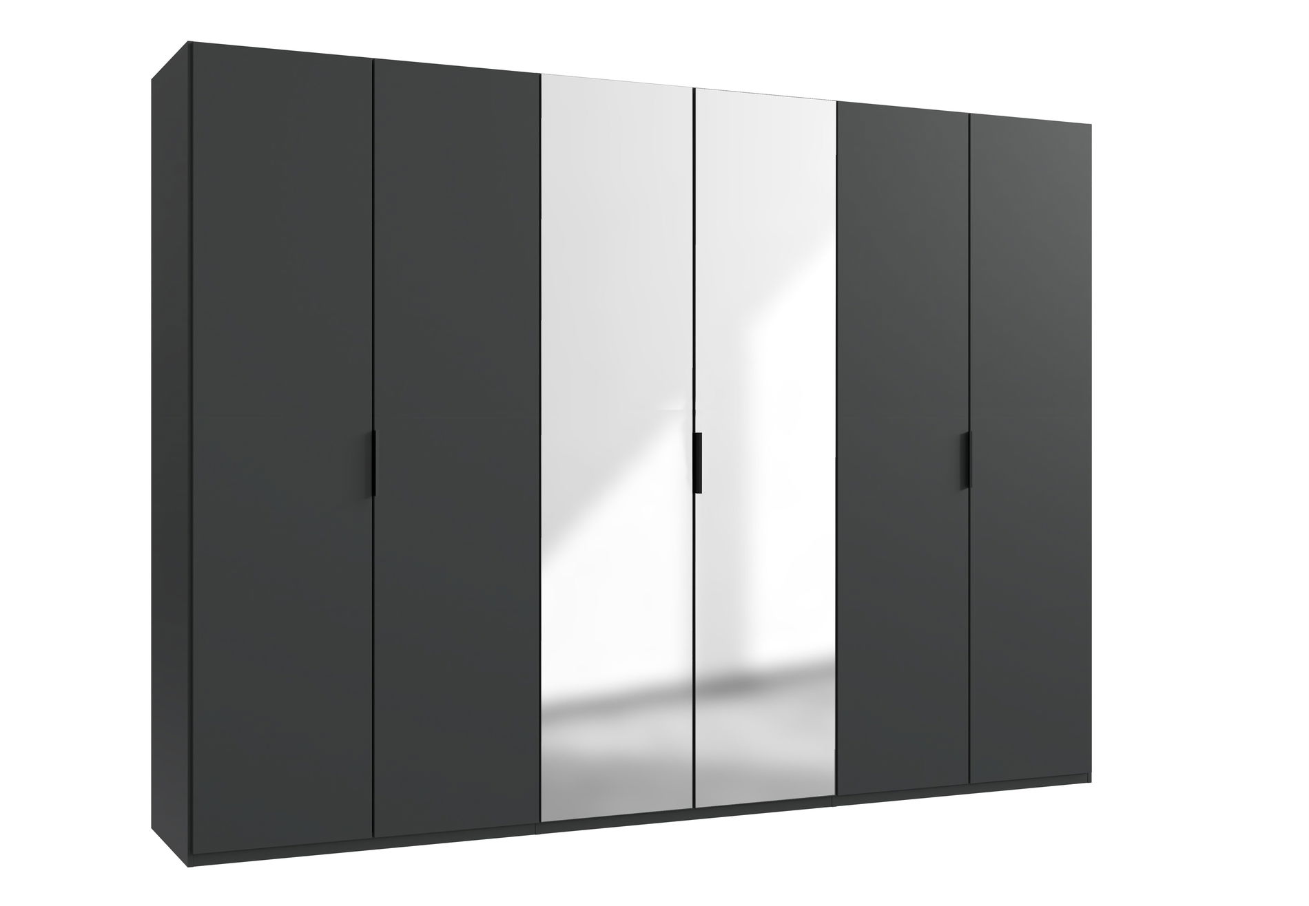 Wimex oxford Falttürenschrank 300x216 cm Spiegel Grafit