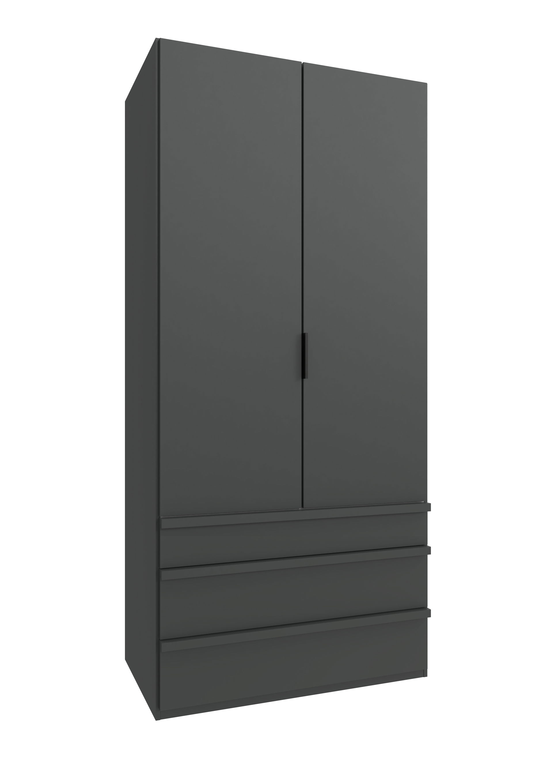 Wimex oxford Falttürenschrank 100x216 cm Schublade Grafit