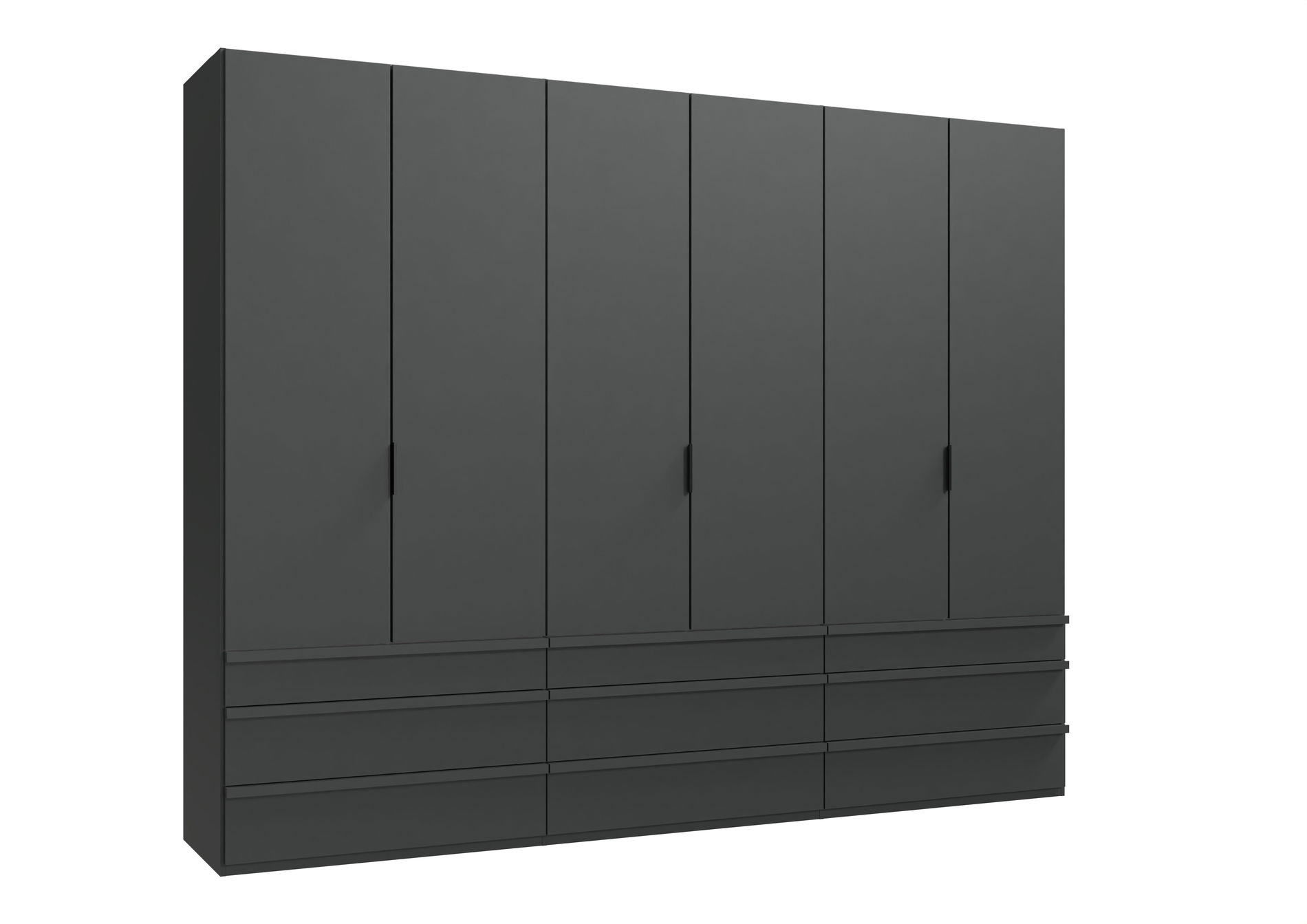 Wimex oxford Falttürenschrank 300x216 cm Schublade Grafit