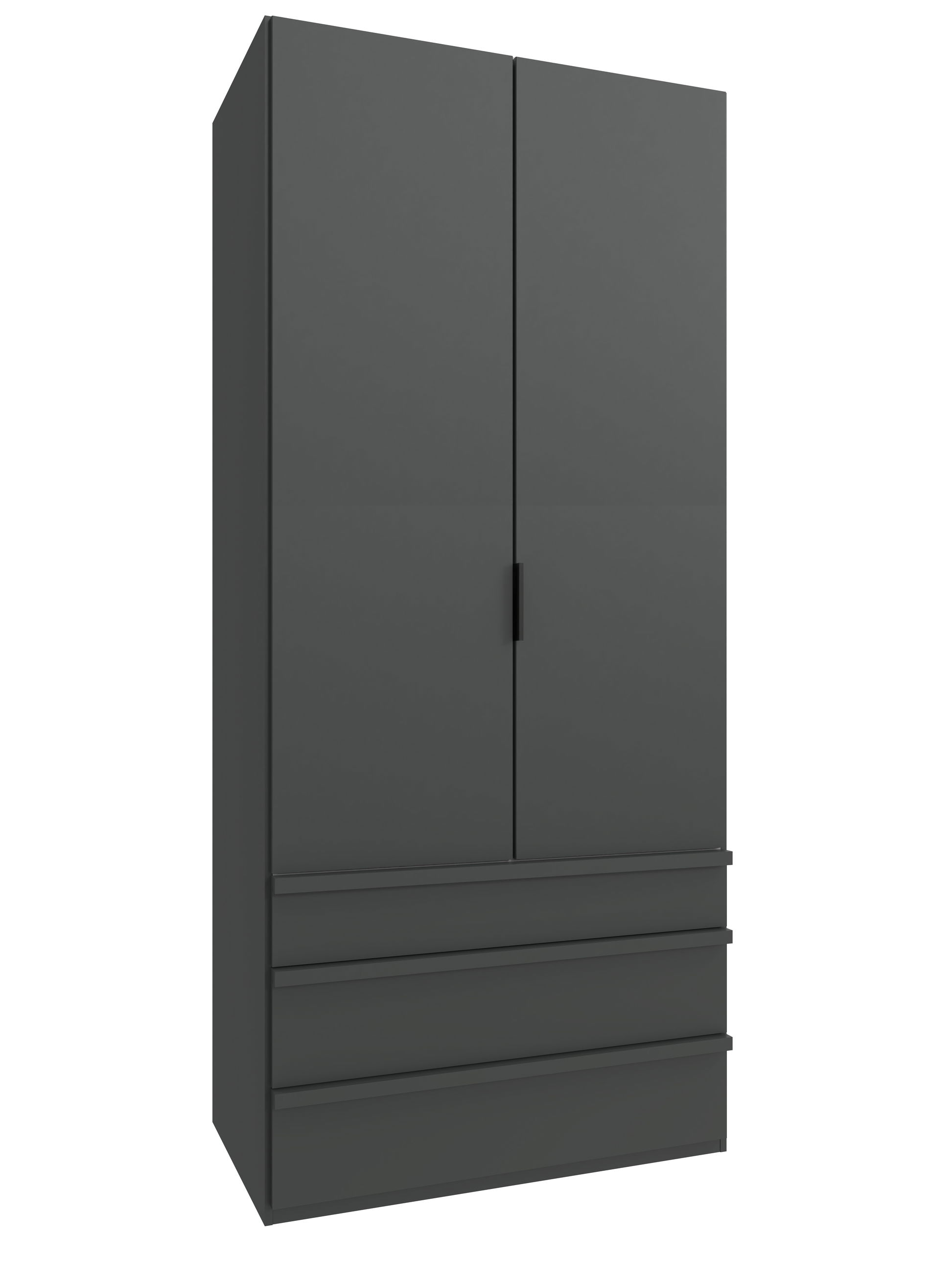 Wimex oxford Falttürenschrank 100x236 cm Schublade Grafit
