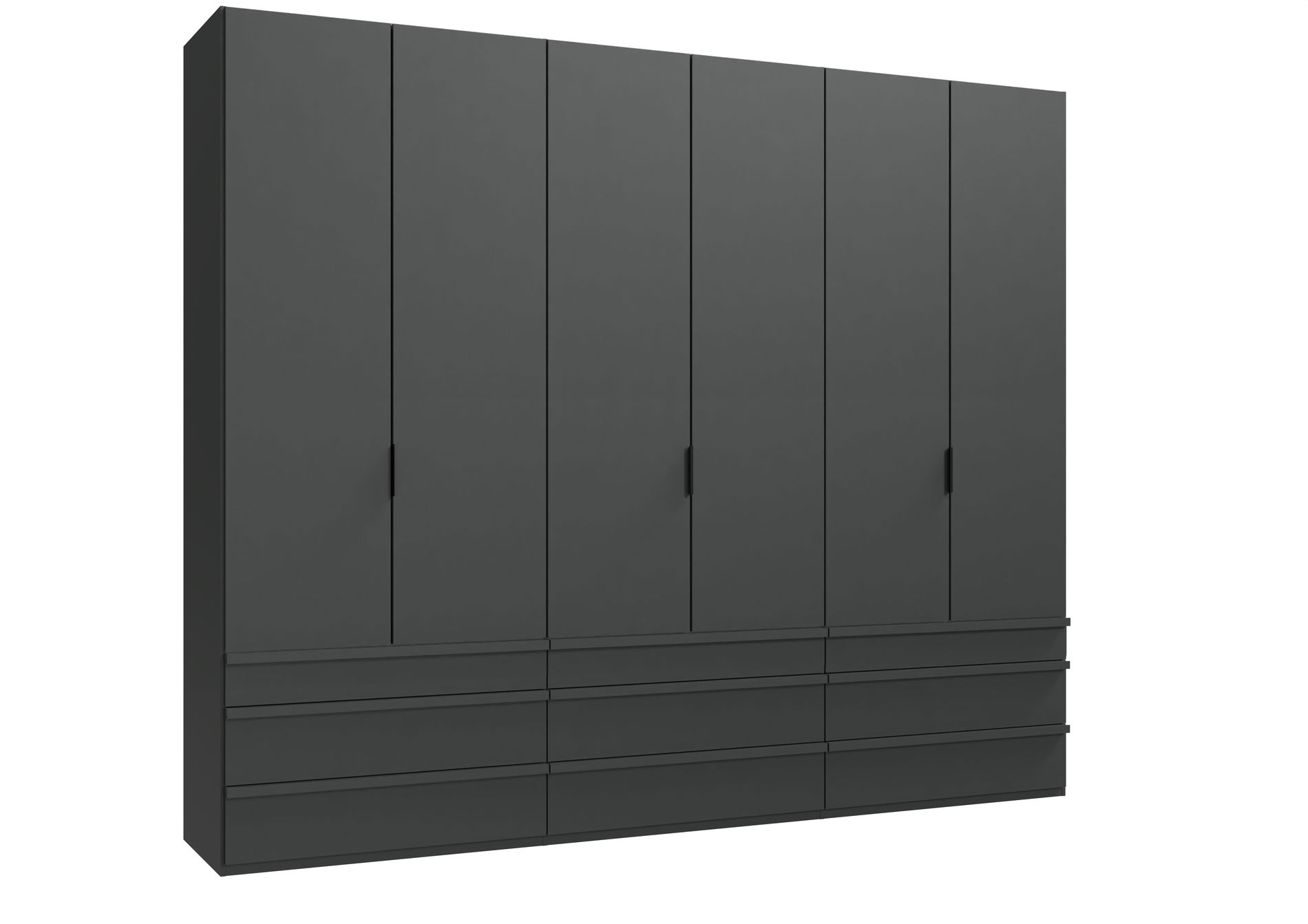 Wimex oxford Falttürenschrank 300x236 cm Schublade Grafit