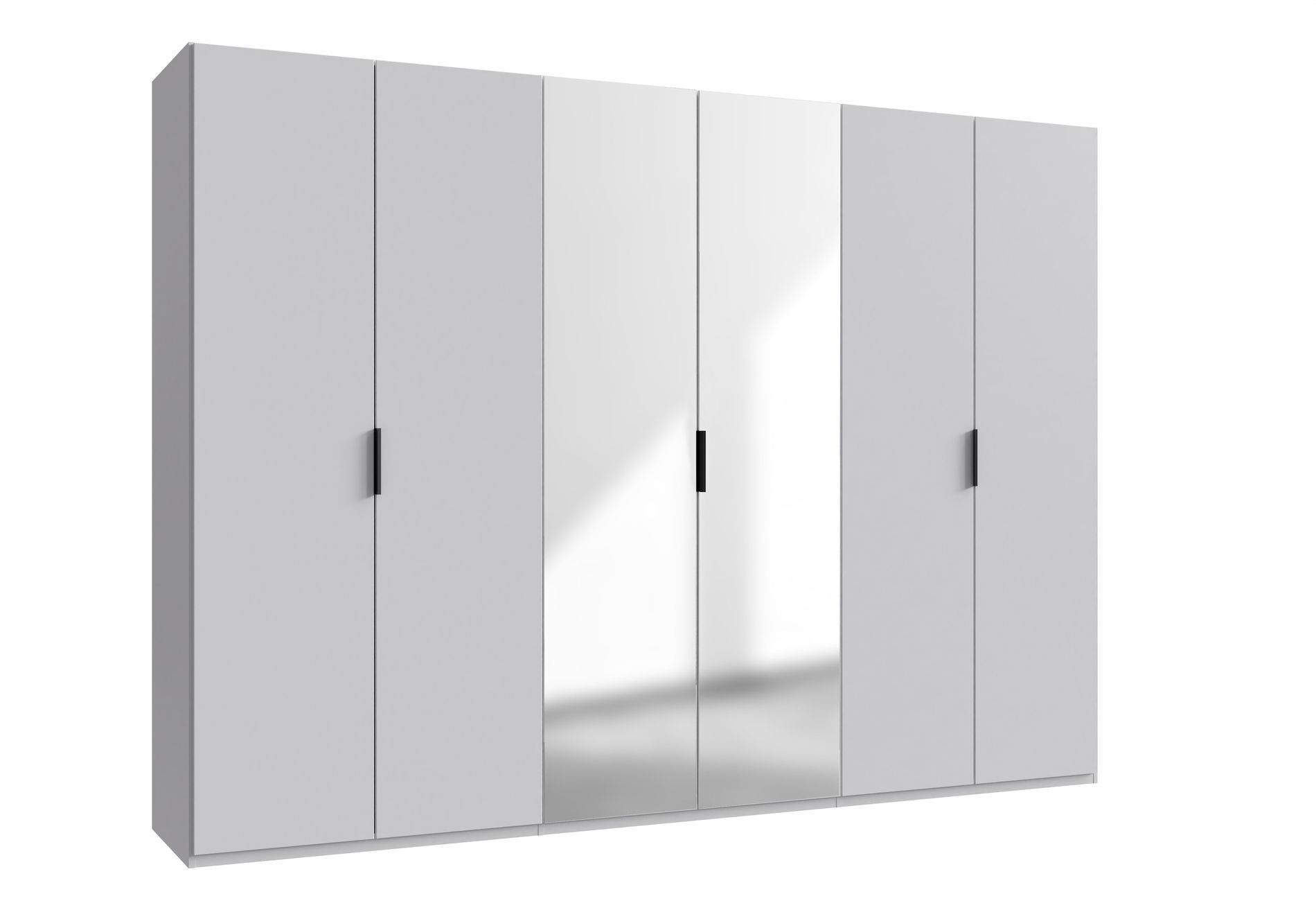 Wimex oxford Falttürenschrank 300x216 cm Spiegel Weiß