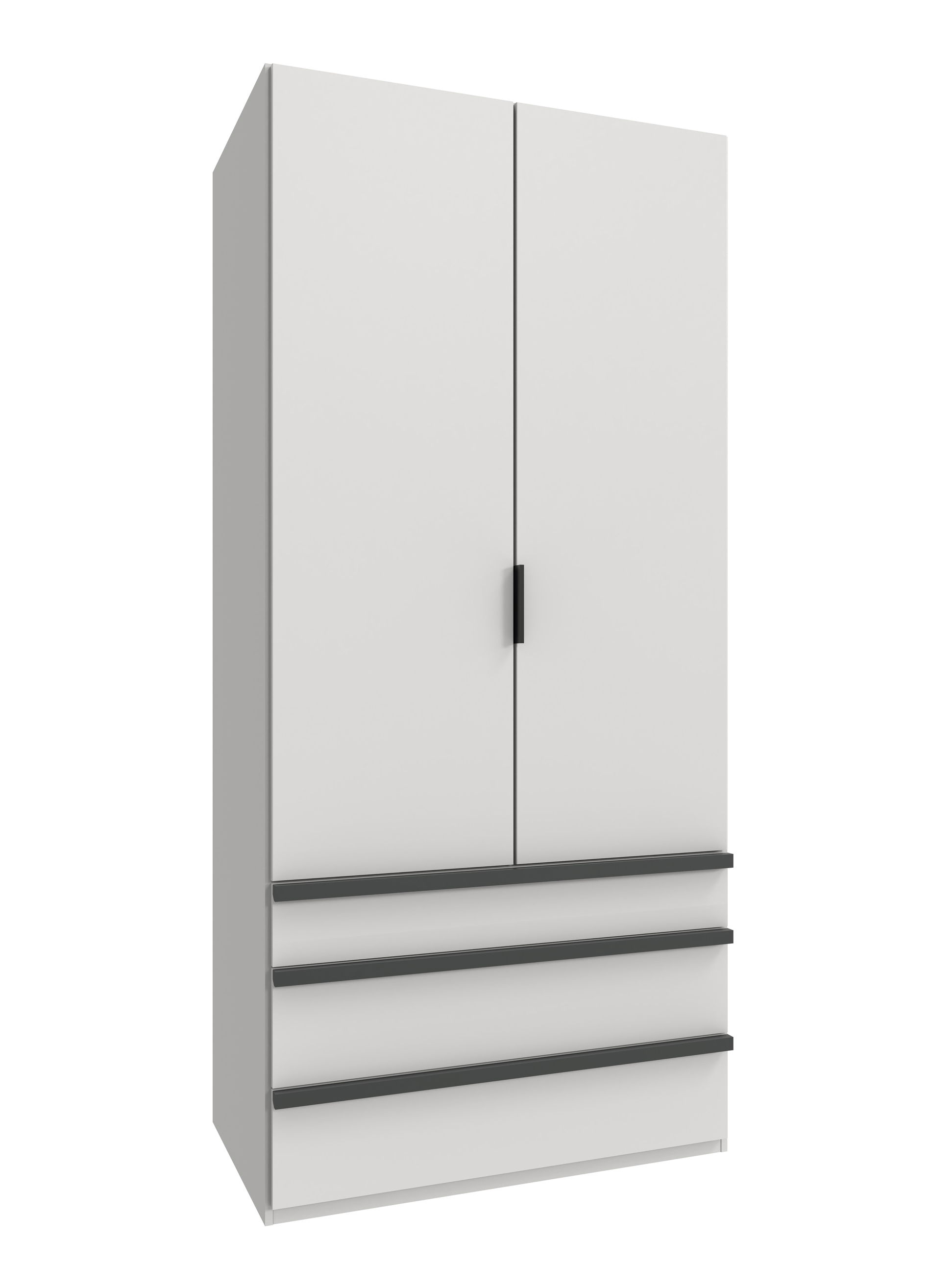 Wimex oxford Falttürenschrank 100x216 cm Schublade Weiß