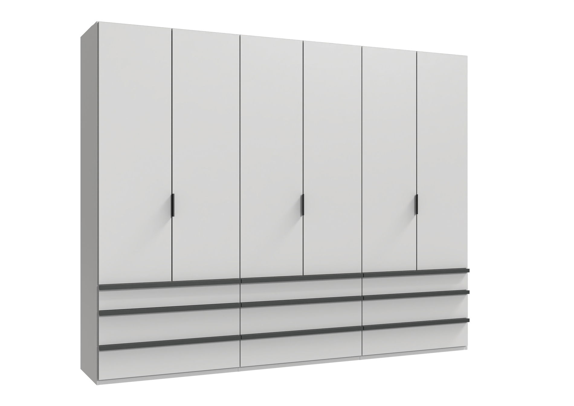 Wimex oxford Falttürenschrank 300x216 cm Schublade Weiß