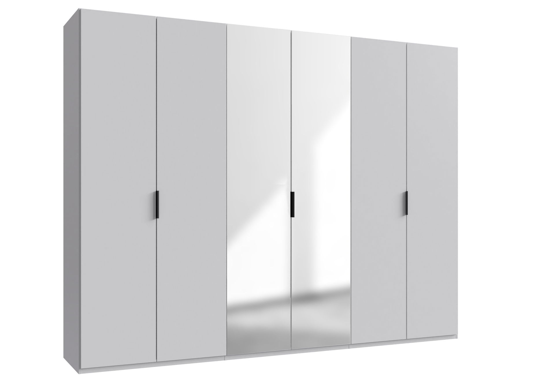 Wimex oxford Falttürenschrank 300x236 cm Spiegel Weiß