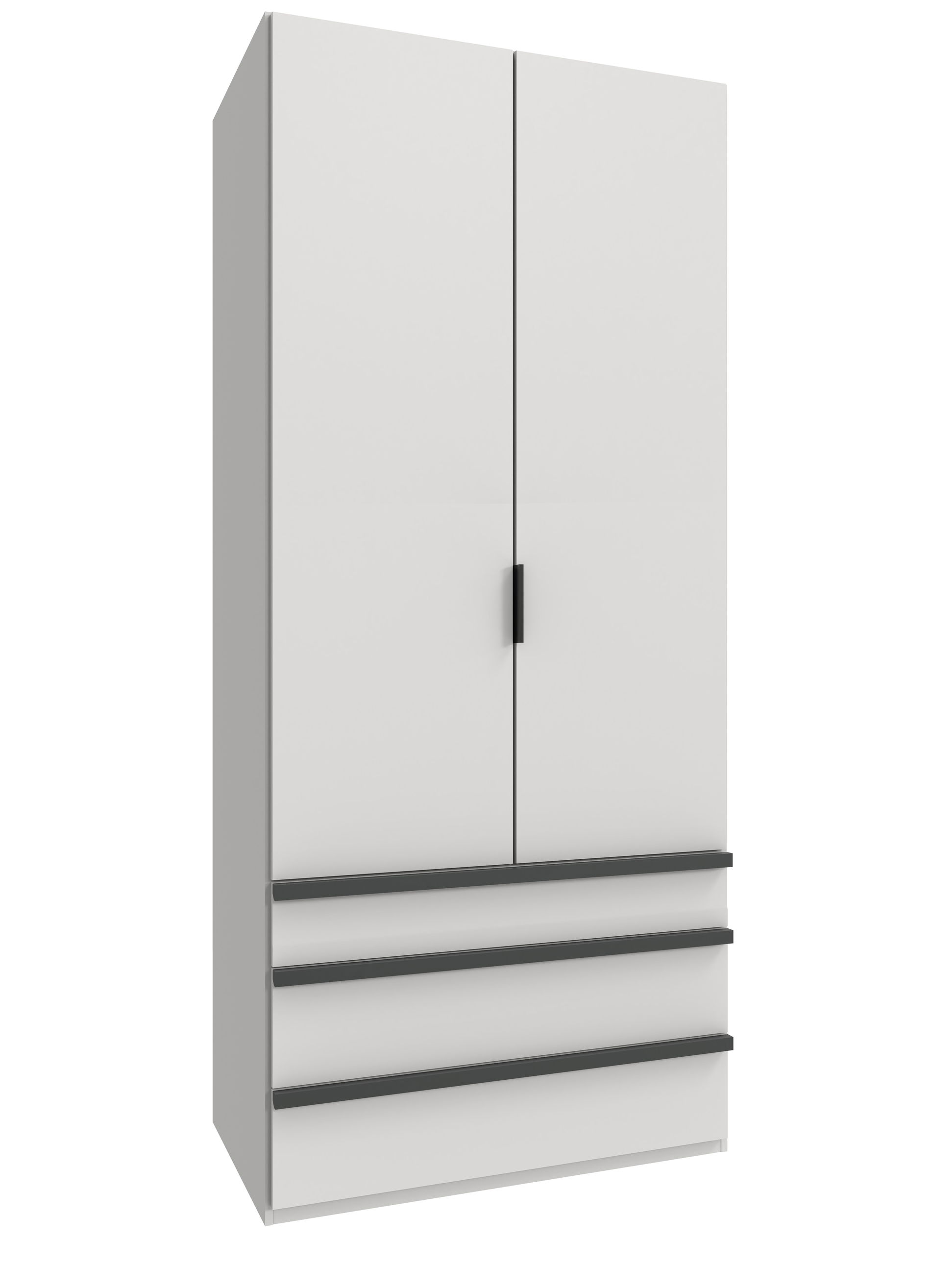 Wimex oxford Falttürenschrank 100x236 cm Schublade Weiß