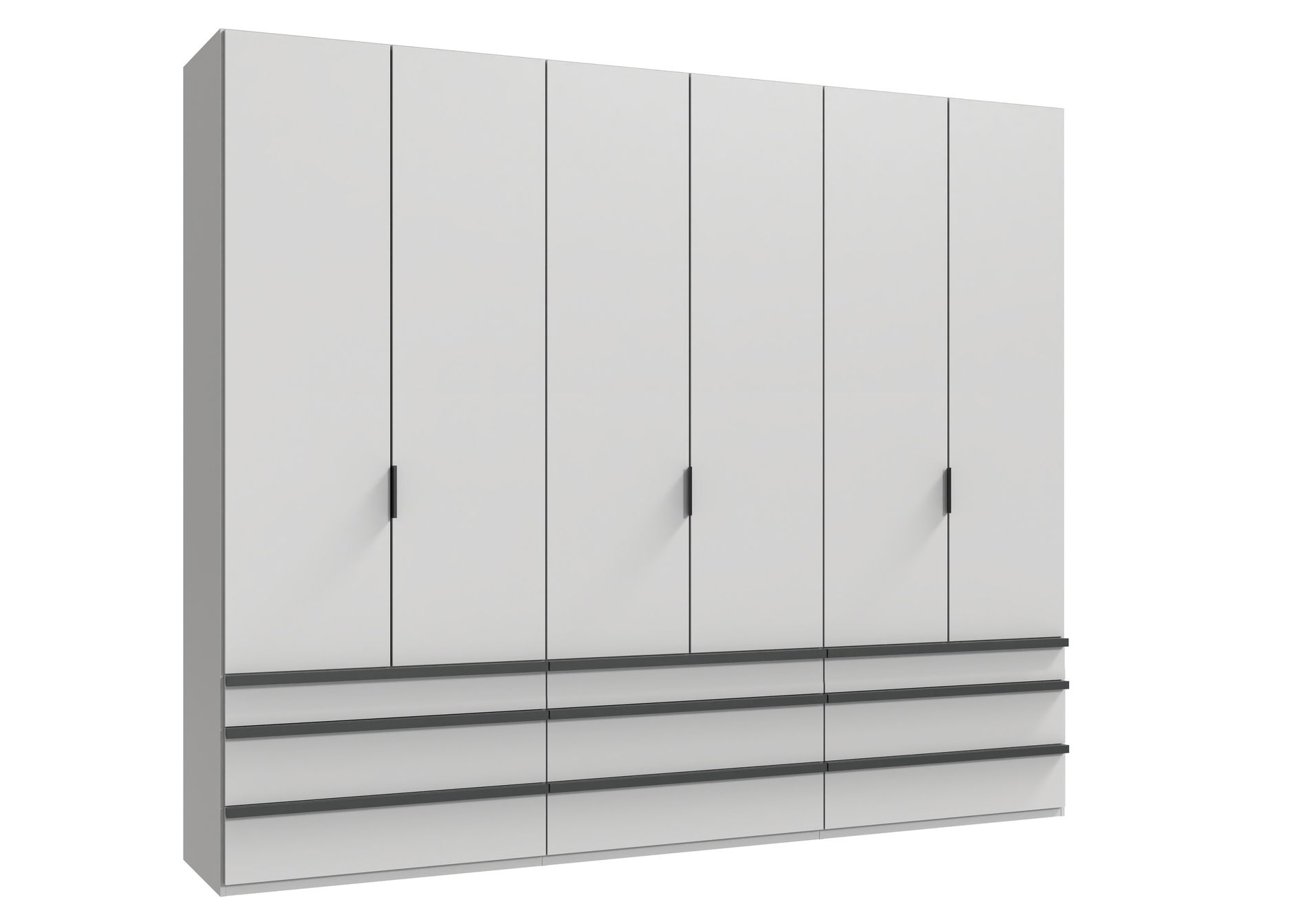 Wimex oxford Falttürenschrank 300x236 cm Schublade Weiß