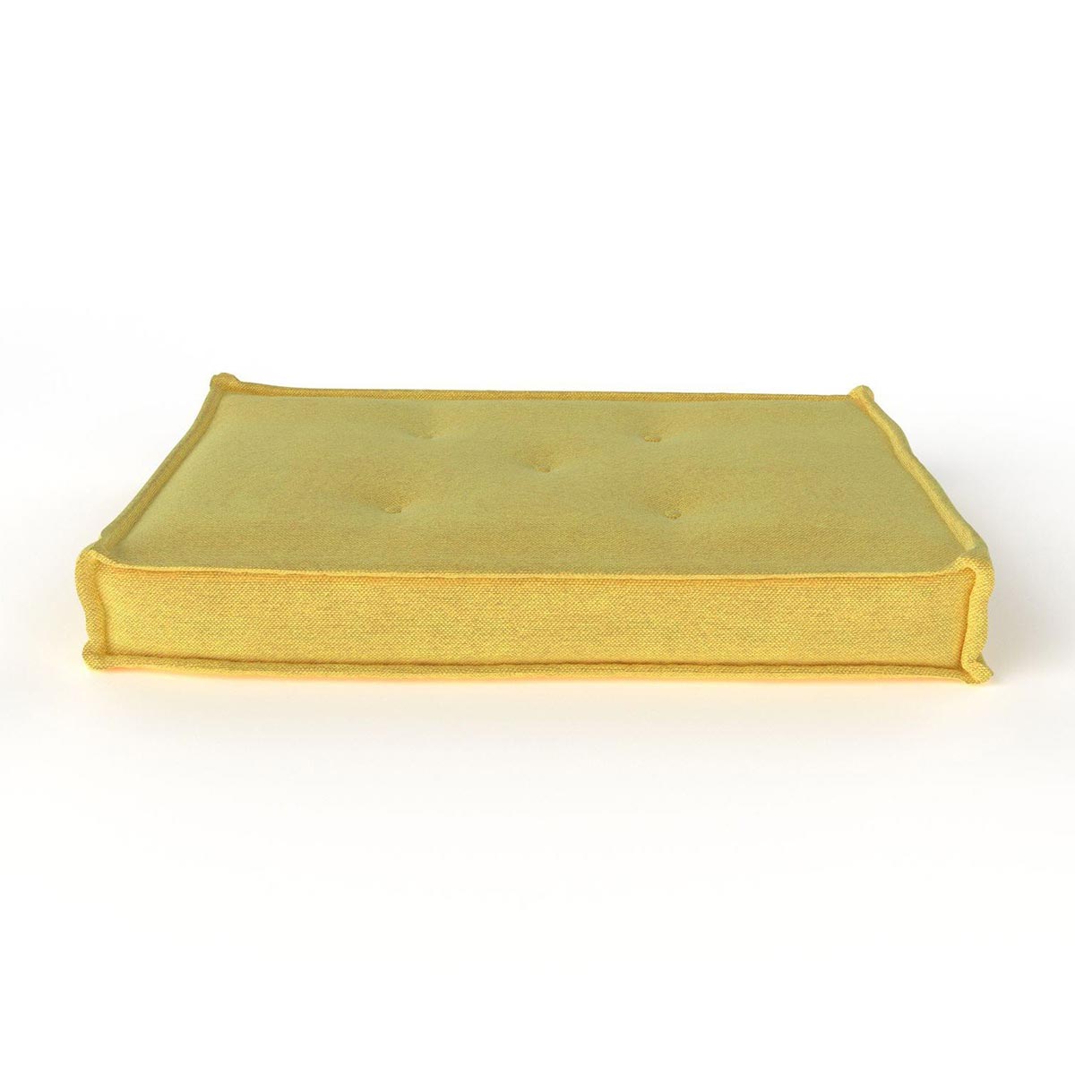 Nature Kid Palettensofa flach gelb mit recycelter Schaumstofffüllung