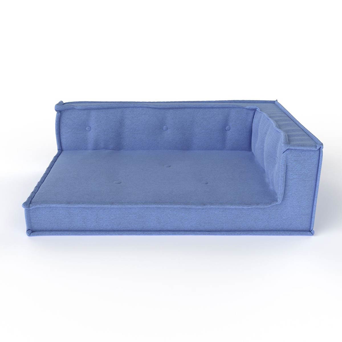 Nature Kid Palettensofa Ecke rechts blau mit recycelter Schaumstofffüllung
