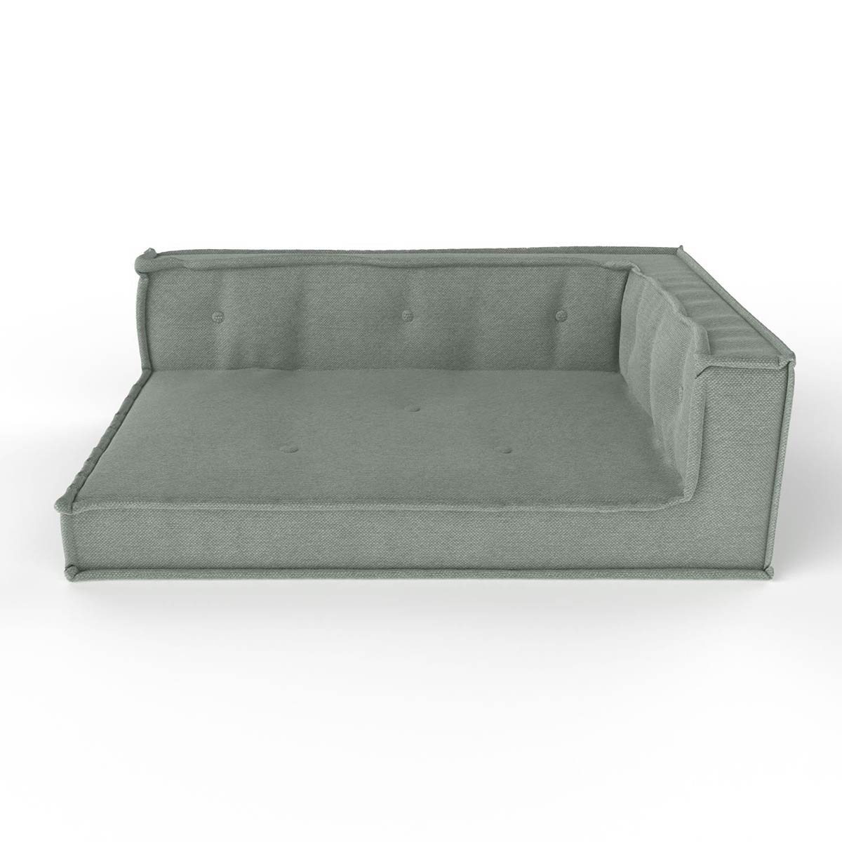 Nature Kid Palettensofa Ecke rechts grau mit recycelter Schaumstofffüllung
