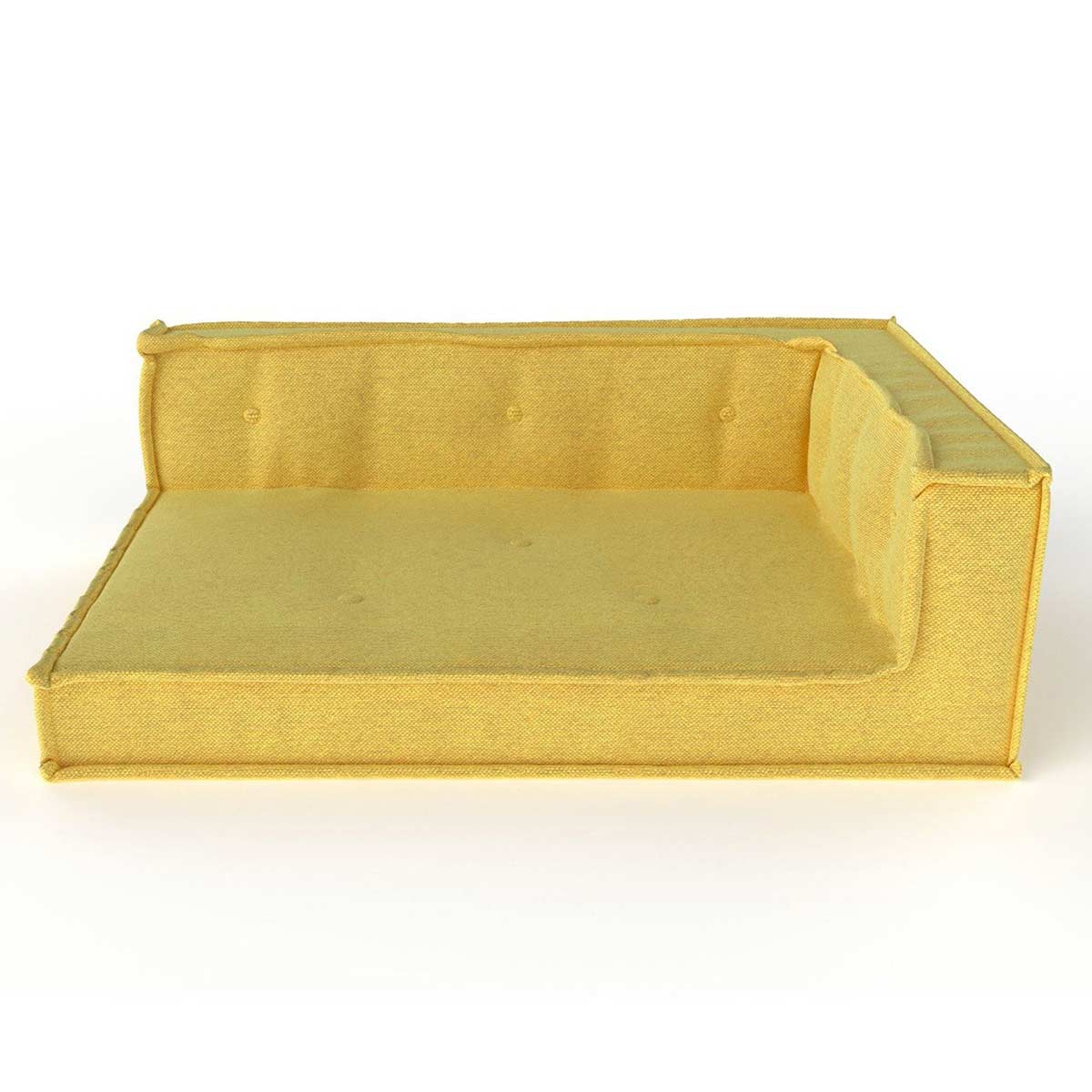 Nature Kid Palettensofa Ecke rechts gelb mit recycelter Schaumstofffüllung