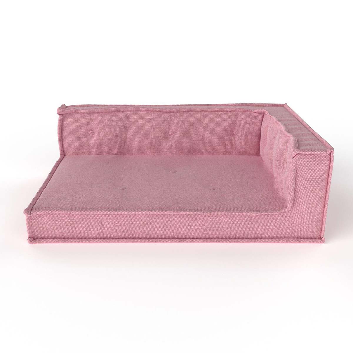 Nature Kid Palettensofa Ecke rechts rosa mit recycelter Schaumstofffüllung
