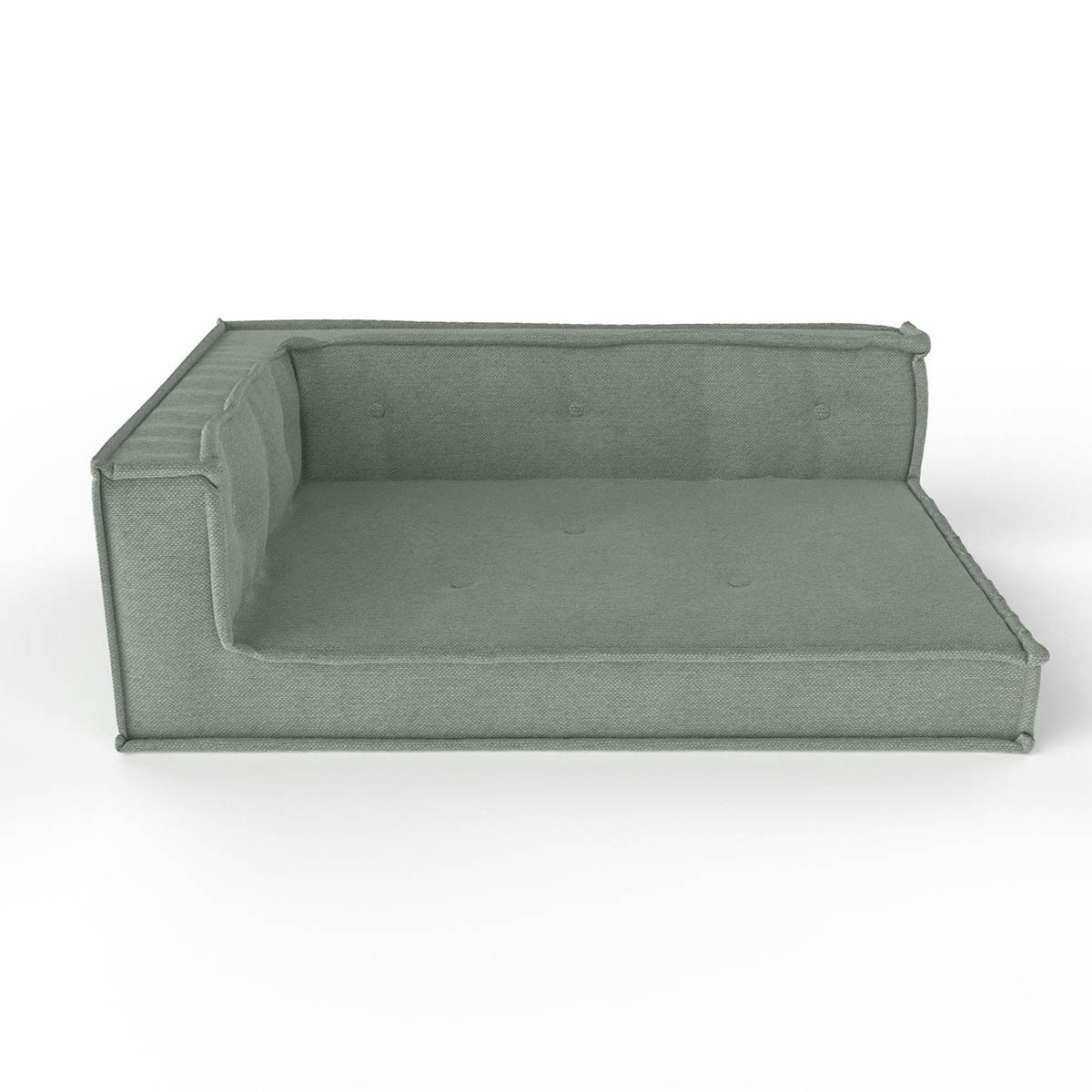 Nature Kid Palettensofa Ecke links grau mit recycelter Schaumstofffüllung