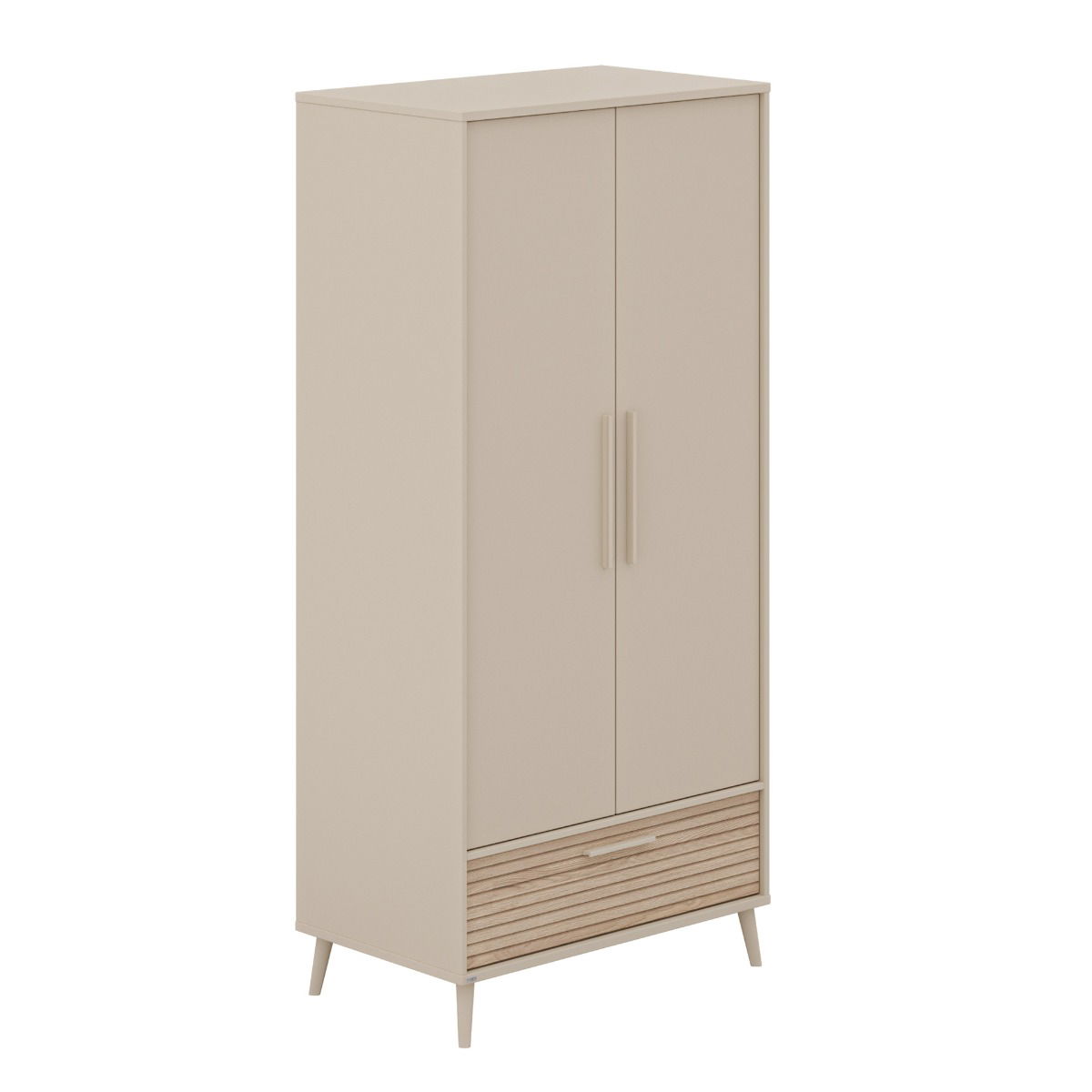 Paidi Eefje Kleiderschrank 2-türig Cashmere-Beige / Groovy-Oak