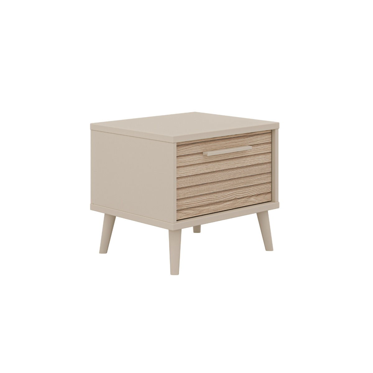 Paidi Eefje Nachtkommode - 1 Schubkasten Cashmere-Beige / Groovy-Oak