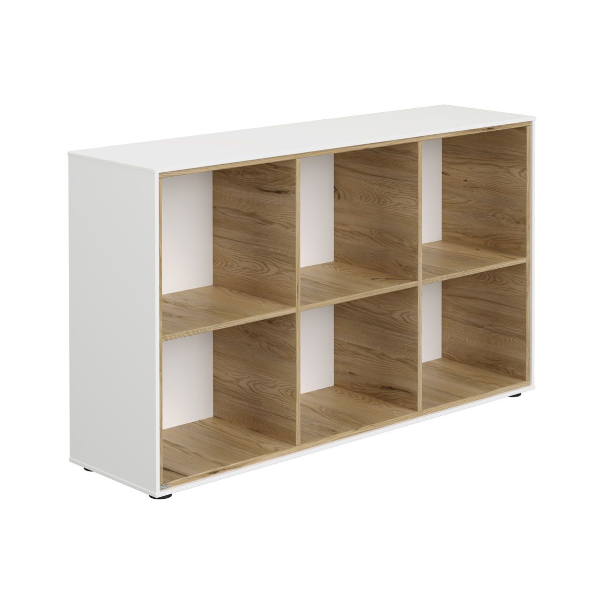 Paidi Lieven Sideboard 6 Fächer kreideweiß/Eiche-Montana-Nachbildung
