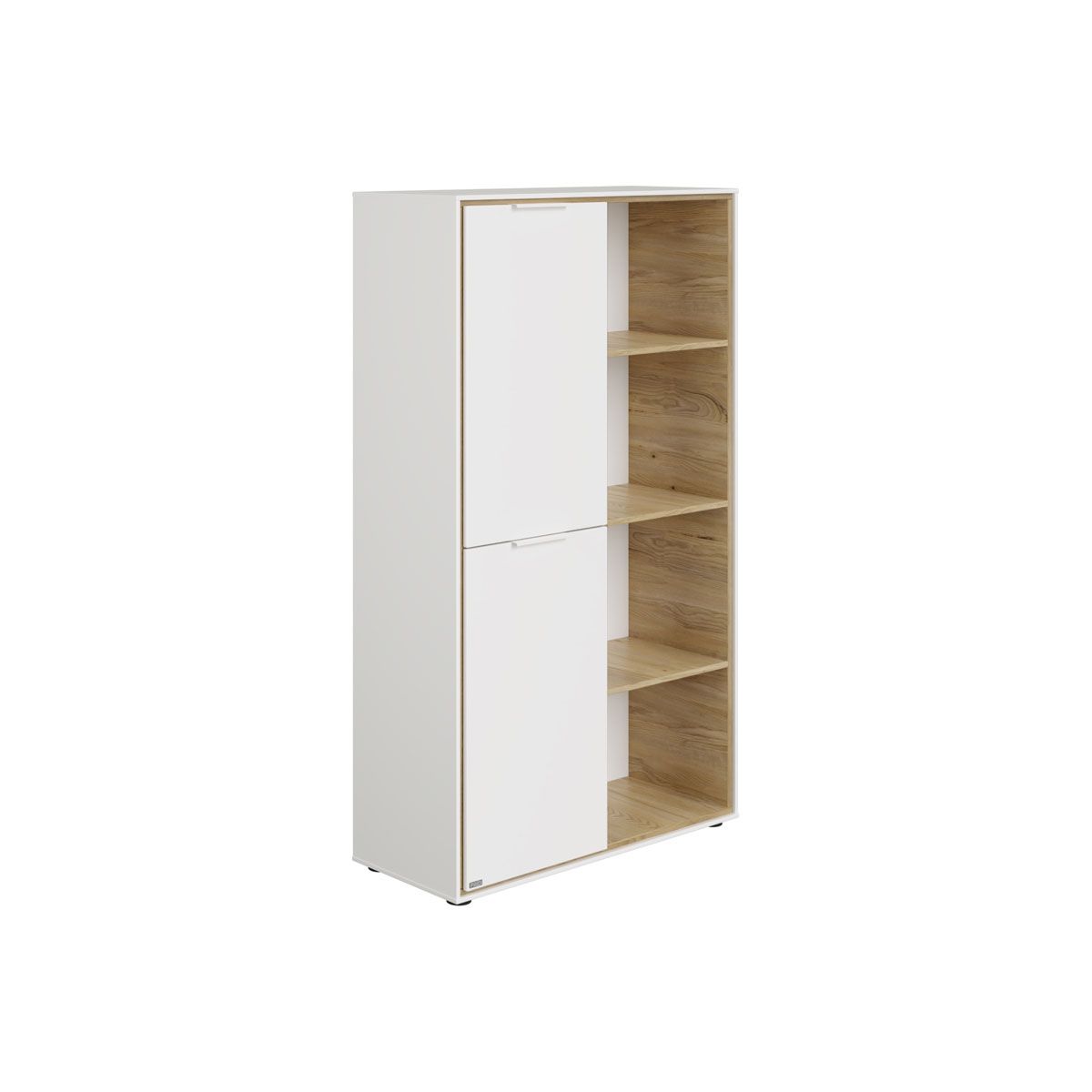 Paidi Lieven Regal 8 Fächer - 2 Türen links kreideweiß/Eiche-Montana-Nachbildung